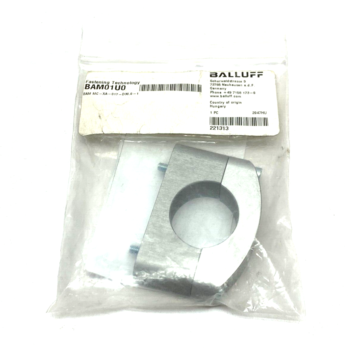 Balluff BAM01U0 Universal Bracket Mounting Cuff Aluminum BAM MC-XA-017-D30,0-1 - Maverick Industrial Sales