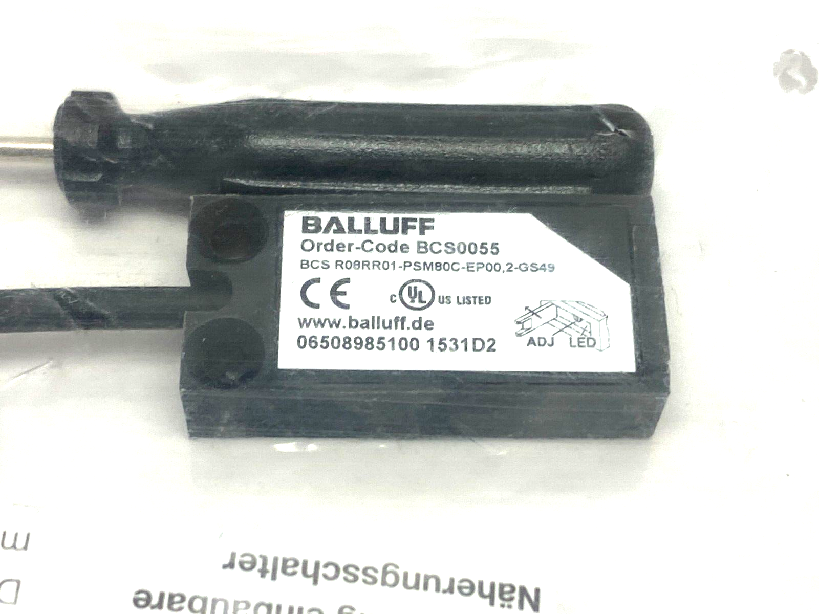 Balluff BCS0055 Flush Capacitive Proximity Sensor BCS R08RR01-PSM80C-EP00,2-GS49 - Maverick Industrial Sales
