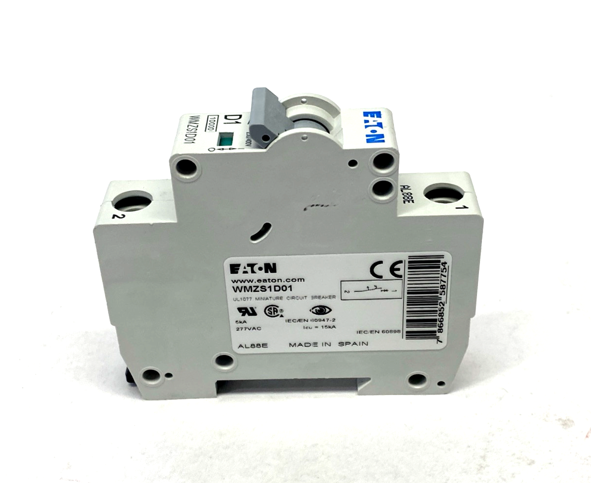 WMZS1D01 | Eaton Supplementary Circuit Breaker 1P 1A D-Curve - New - Maverick Industrial Sales
