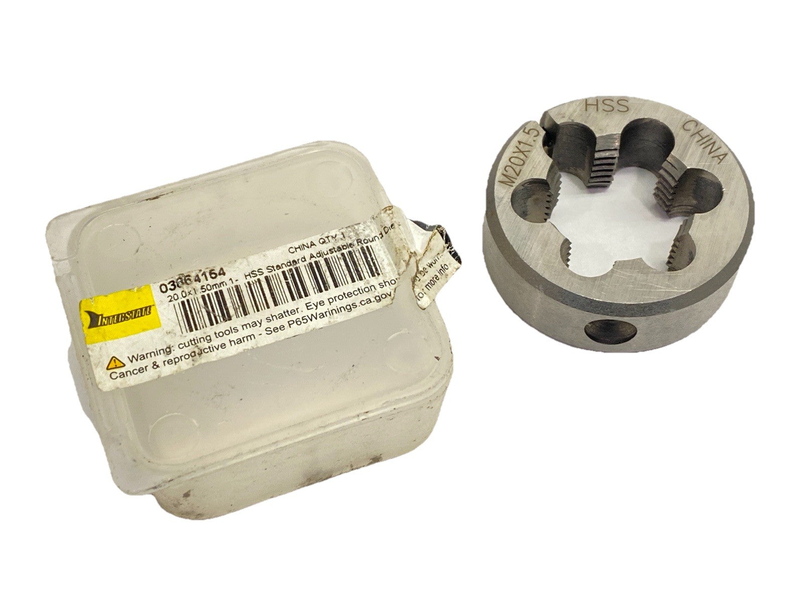 03864154 | Interstate Round Die M20x1.5 1-1/2" OD High-Speed Steel - New – Open box - Maverick Industrial Sales