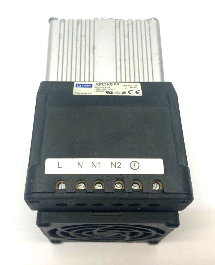 DBK FGC2000.1 CIRRUS 80 Fan Heater 300/600W 100-120VAC IP20 16002 - Maverick Industrial Sales