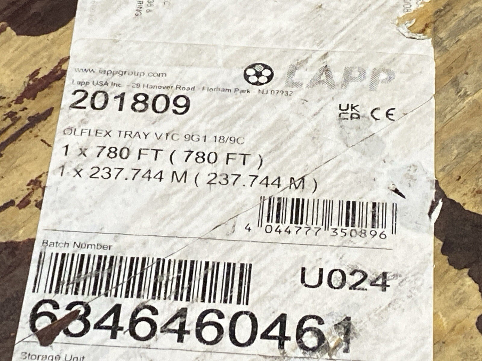 Lapp 201809 Olflex Tray VTC Multi-Conductor Cable 9c 18AWG 175FT Spool - Maverick Industrial Sales