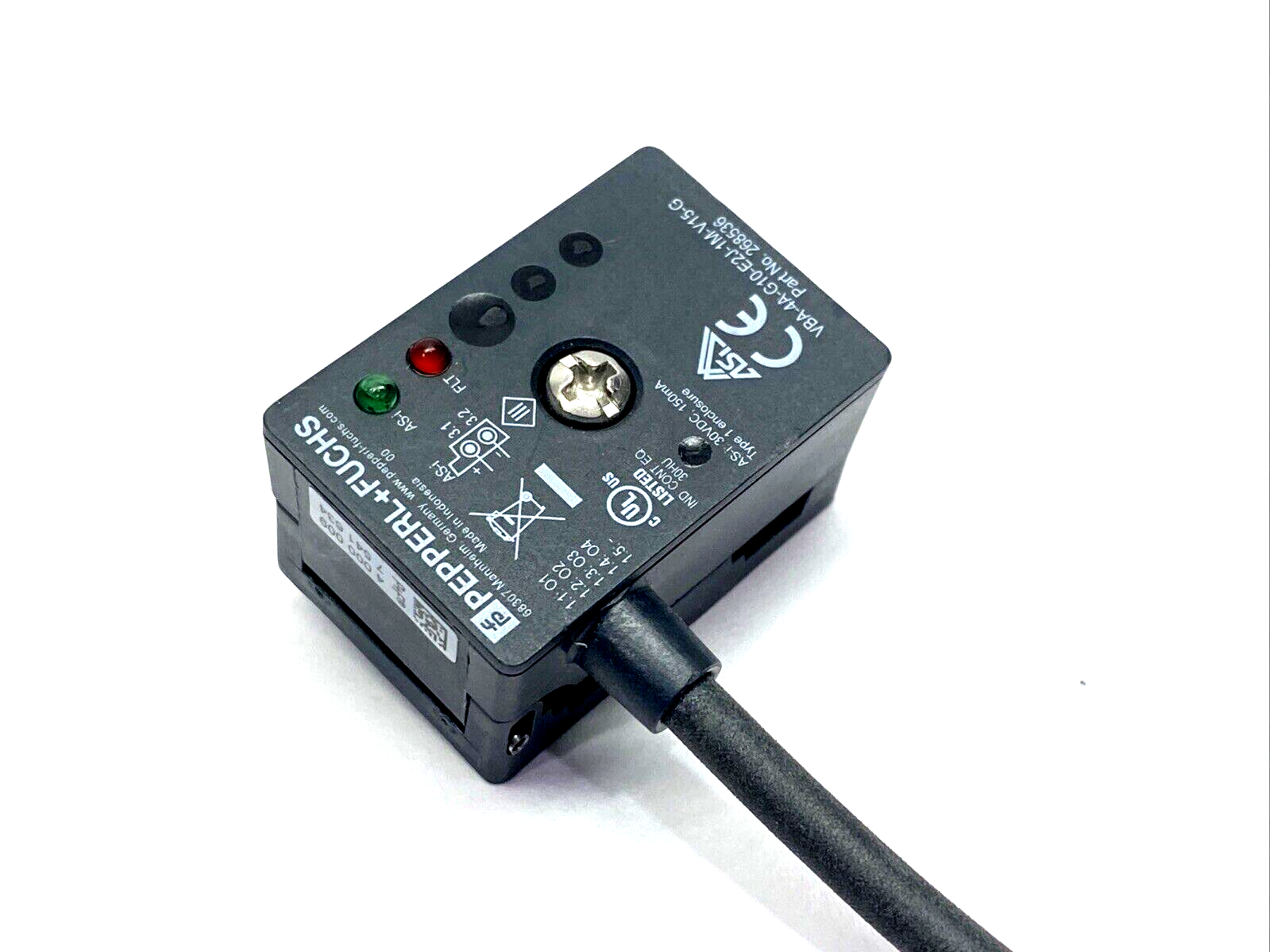 Pepperl+Fuchs VBA-4A-G10-E2J-1M-V15-G AS-Interface Actuator Module 268536 - Maverick Industrial Sales