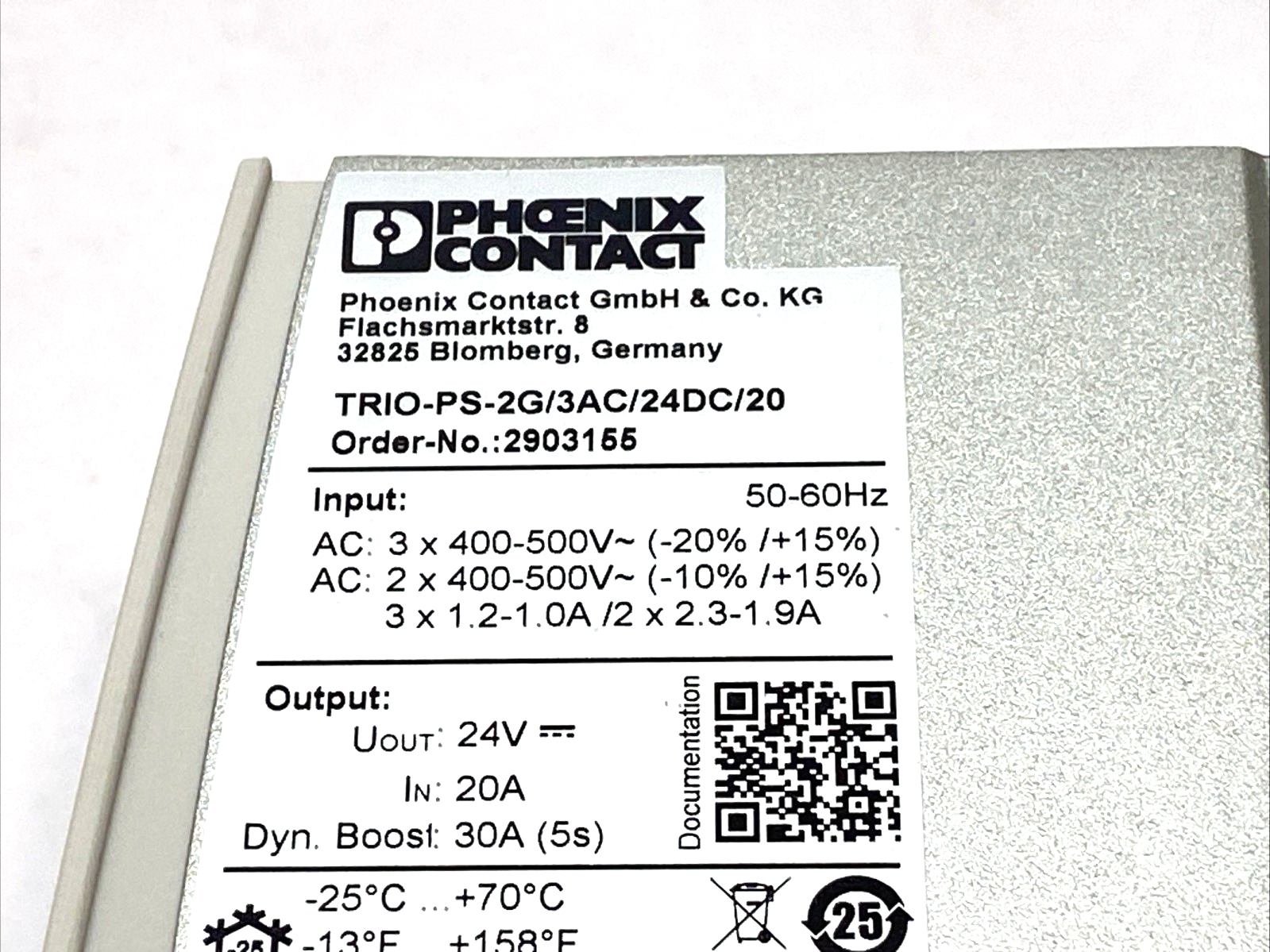 Phoenix Contact TRIO-PS-2G/3AC/24DC/20 Primary Switched Power Supply 2903155 - Maverick Industrial Sales