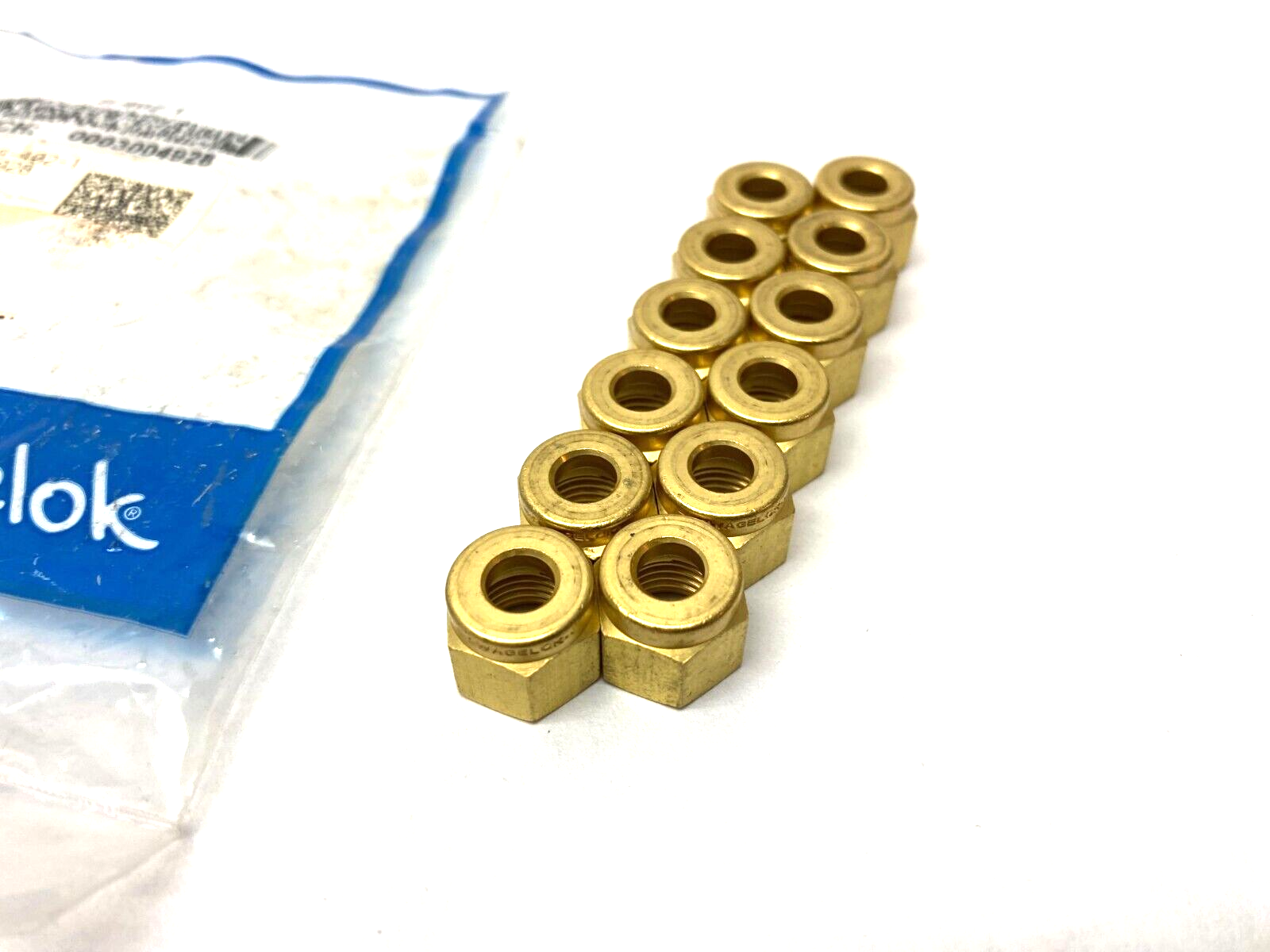 Swagelok B-402-1 Brass Compression Nut for 1/4" Tube Fitting PKG OF 12 - Maverick Industrial Sales