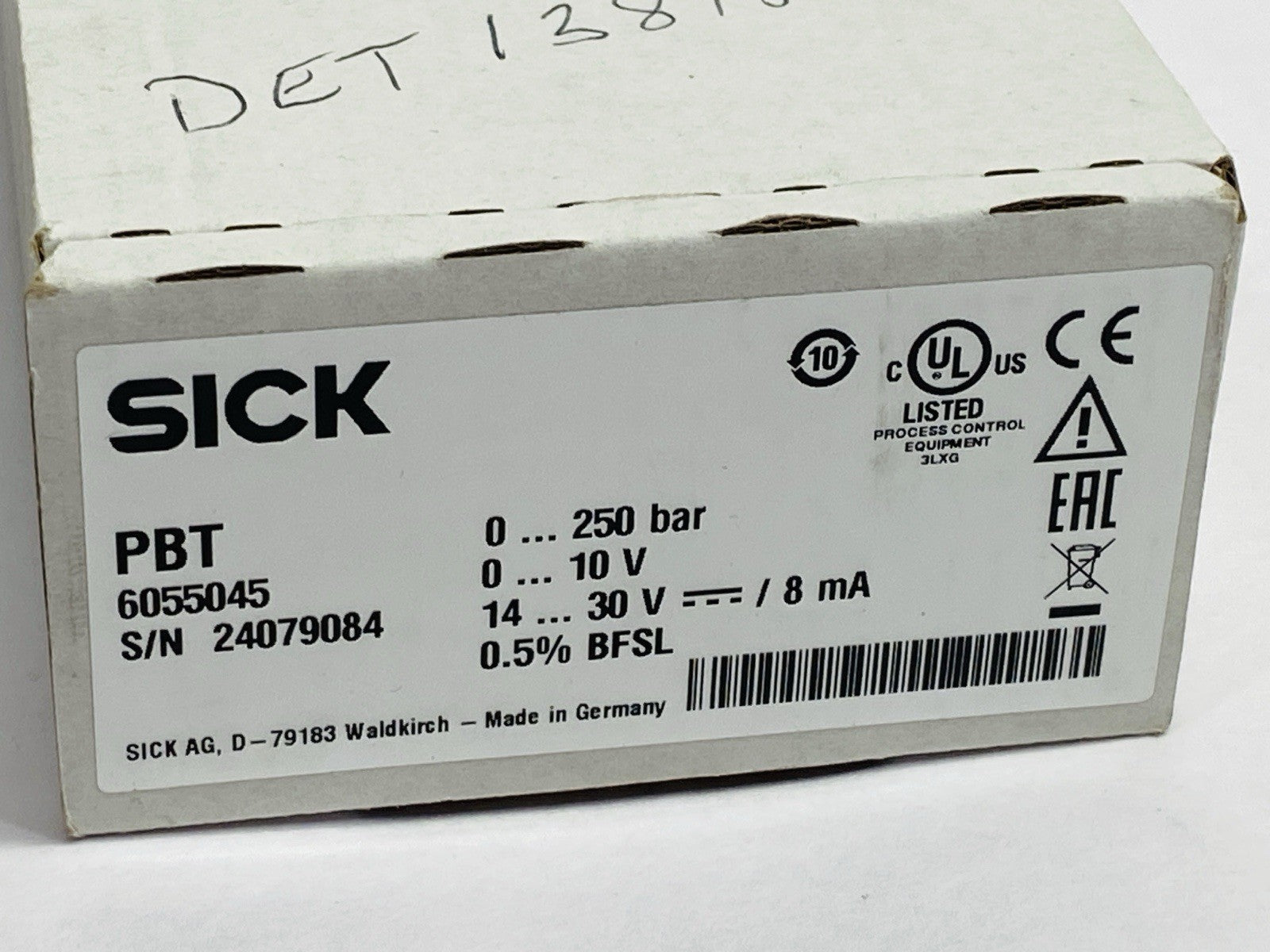 Sick PBT-RB250SG1SSFVMC0Z Pressure Sensor 0-250bar 6055045 - Maverick Industrial Sales