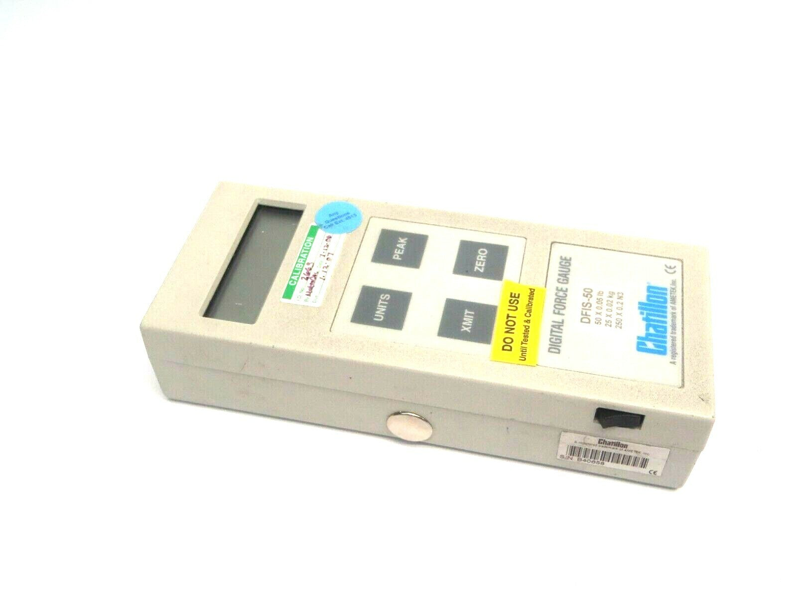 Chatillon DFIS-50 Digital Force Gauge 50 x 0.05 lb 25x0.2kg 250x 0.2 N3 - Maverick Industrial Sales