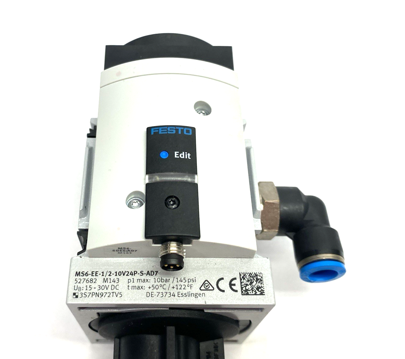 Festo MS6-EE-1/2-10V24P-S-AD7 On/Off Soft Start Valve, Built-In Switch 527682 - Maverick Industrial Sales