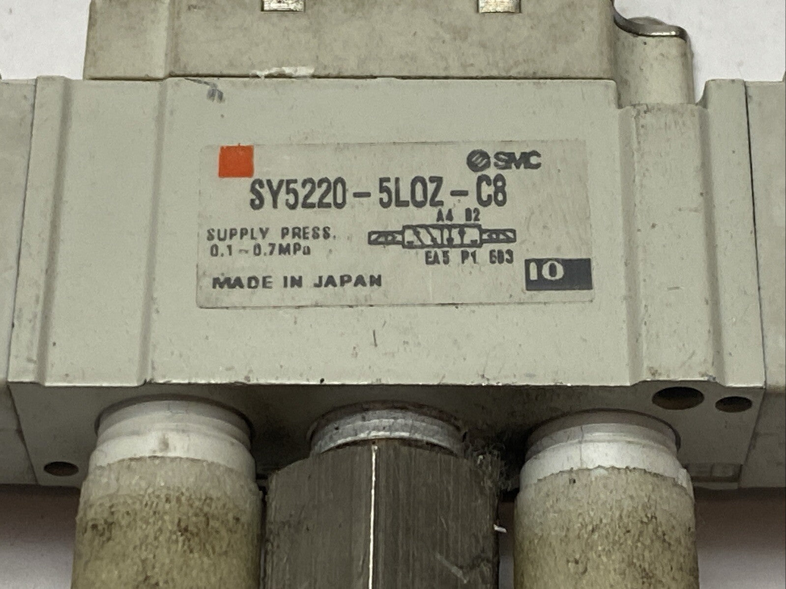 SMC SY5220-5LOZ-C8 Pneumatic Double Solenoid Valve 1/4" OD Tube Fitting - Maverick Industrial Sales