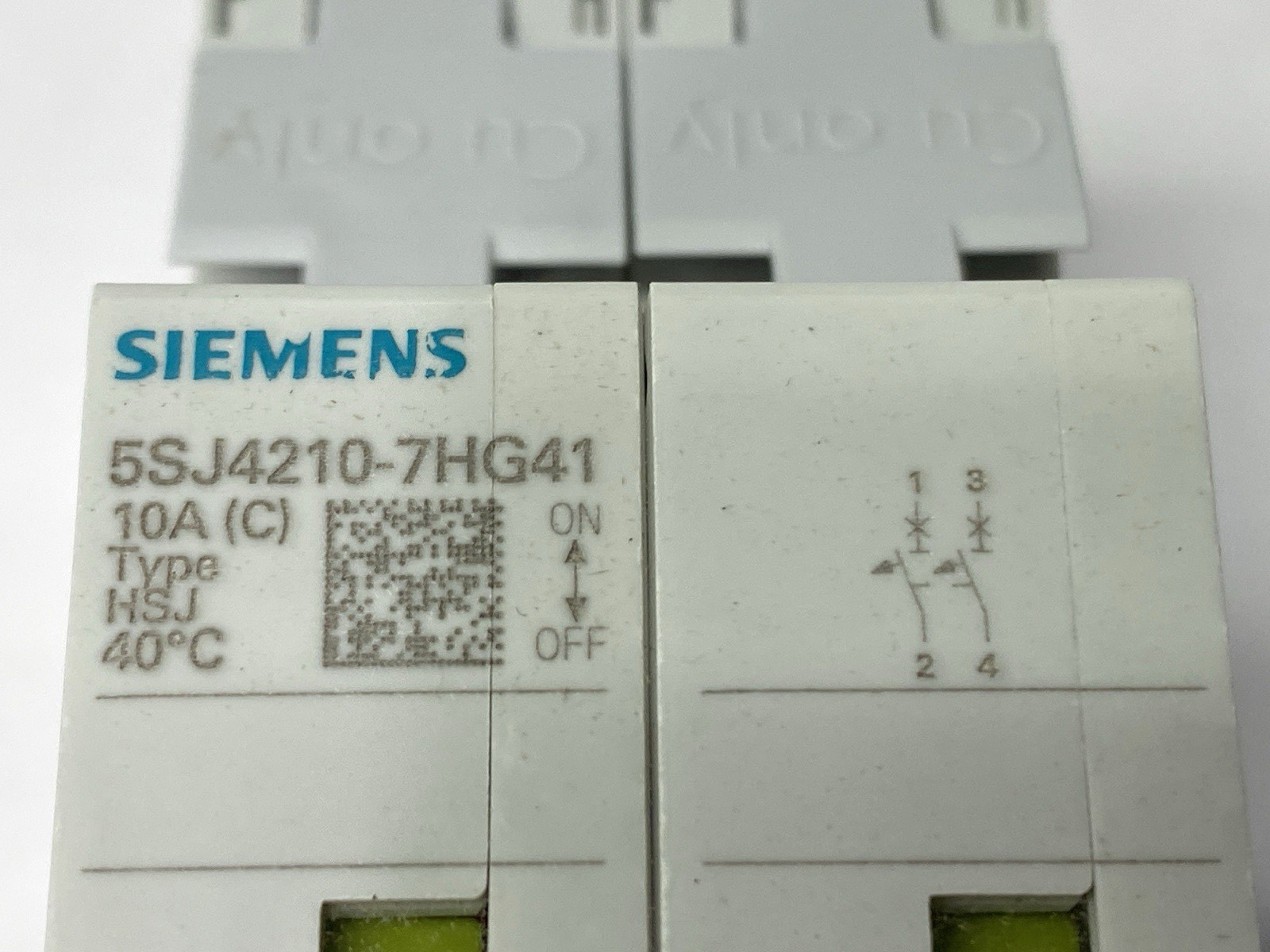 Siemens 5SJ4210-7HG41 Miniature Circuit Breaker 2-Pole C-Trip 240V 14kA 10A - Maverick Industrial Sales