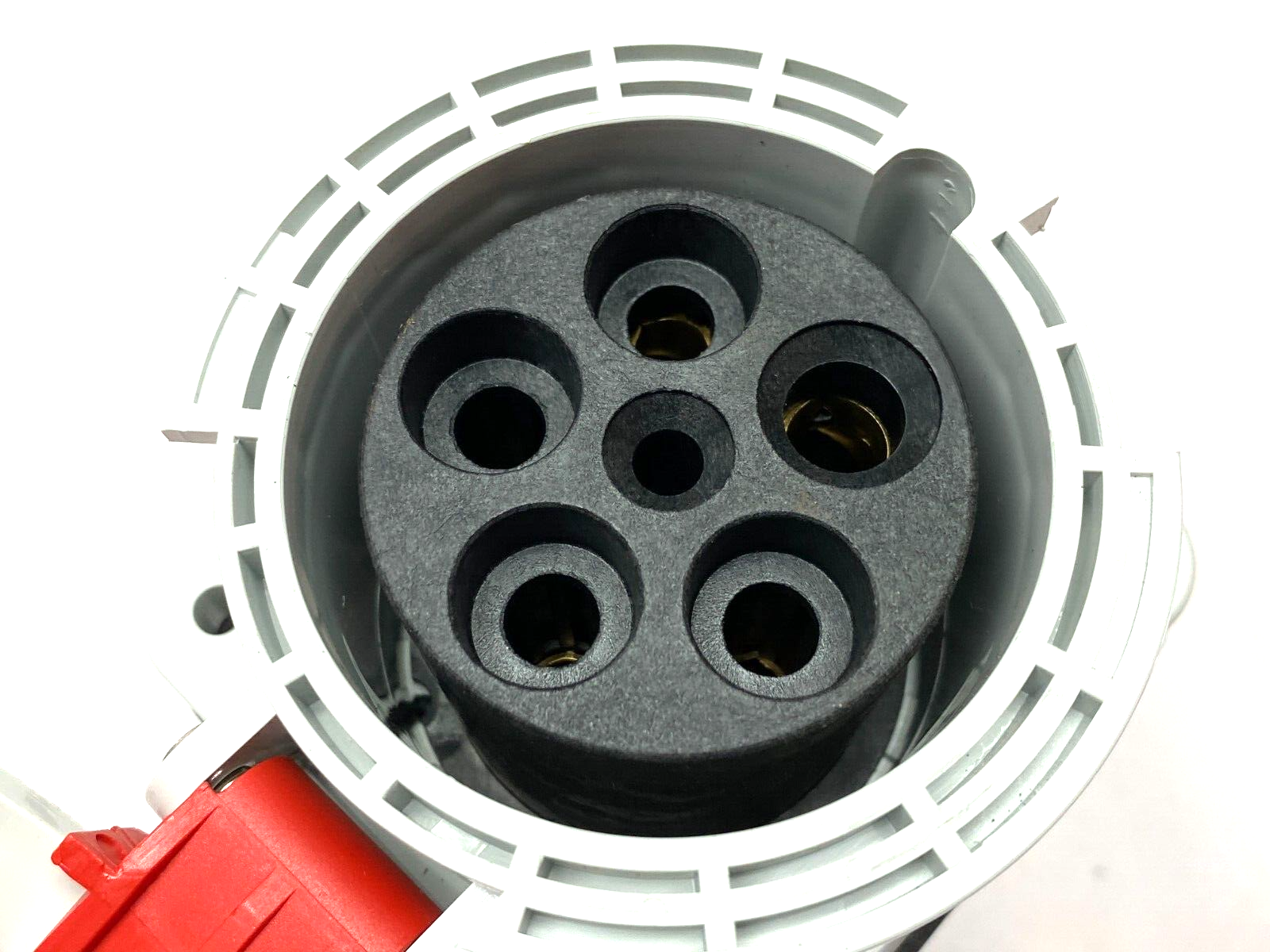 Hubbell C560R7WA Heavy Duty Female Pin & Sleeve Receptacle 4-Pole 5-Wire RED - Maverick Industrial Sales