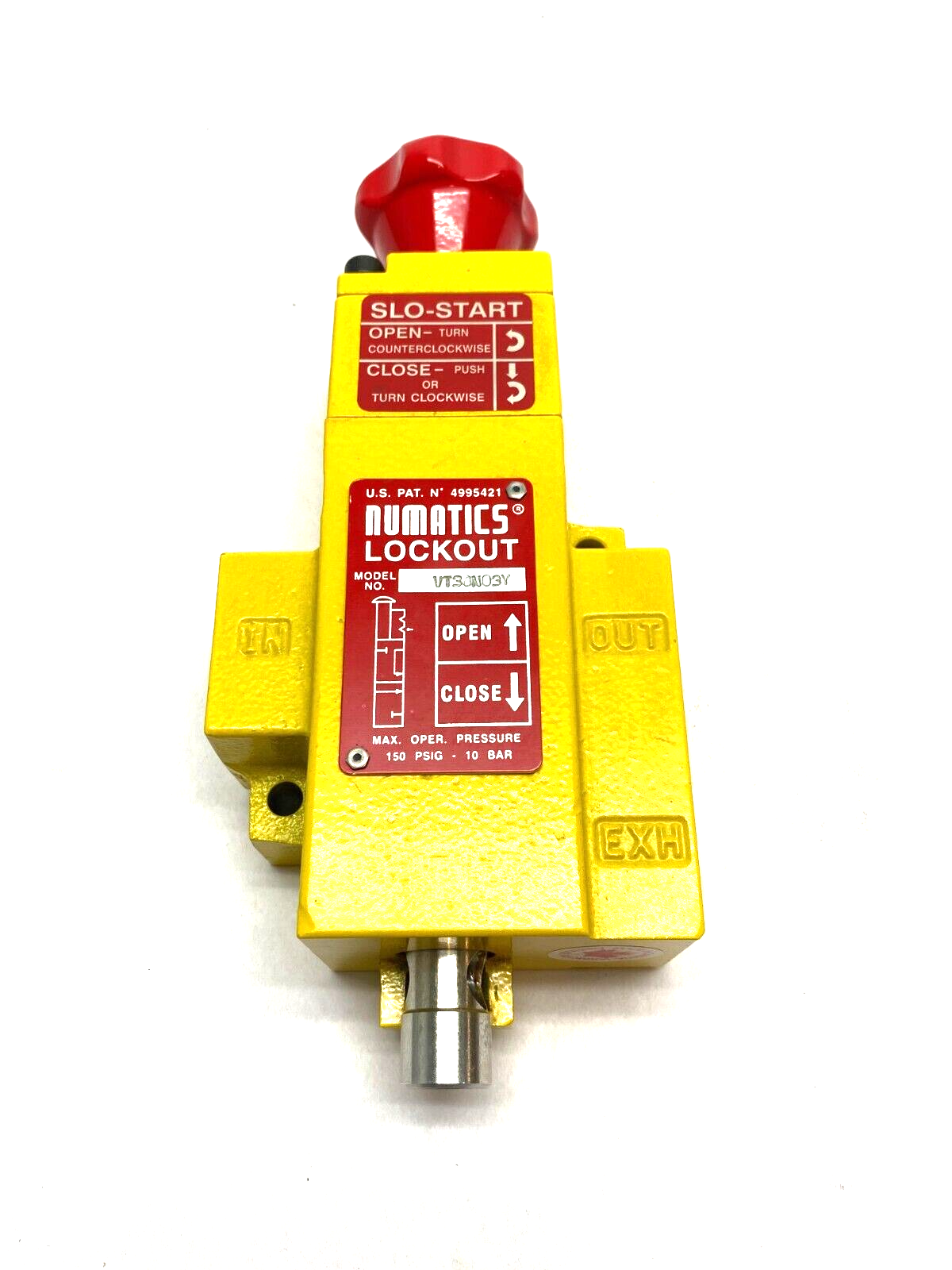 Numatics VT30N03Y Slo-Start Manual Lockout Valve 150psig 10bar - Maverick Industrial Sales