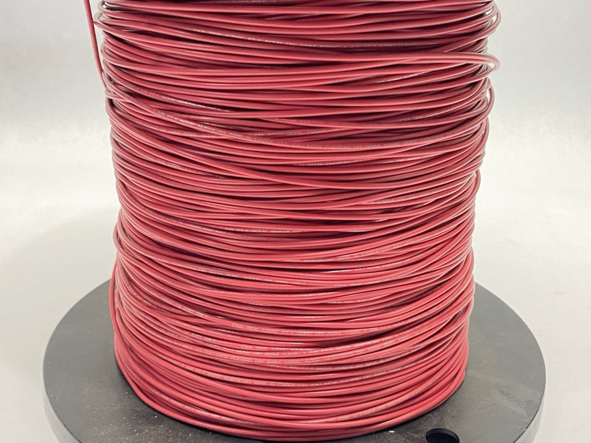 American Wire And Cable MTW-18G-03 18 AWG Hook Up Wire Type MTW Red 1800ft Roll - Maverick Industrial Sales