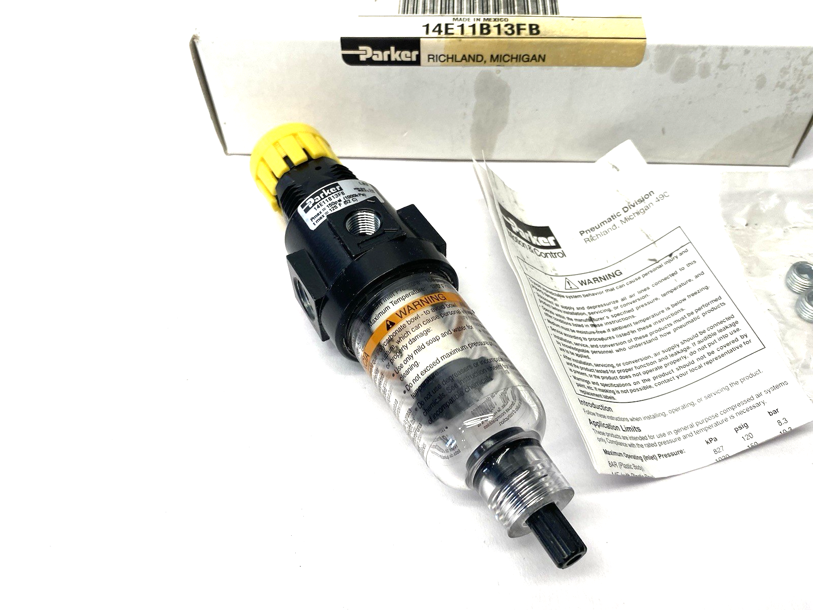 14E11B13FB | Parker Modular Filter/Regulator - New – Open box - Maverick Industrial Sales