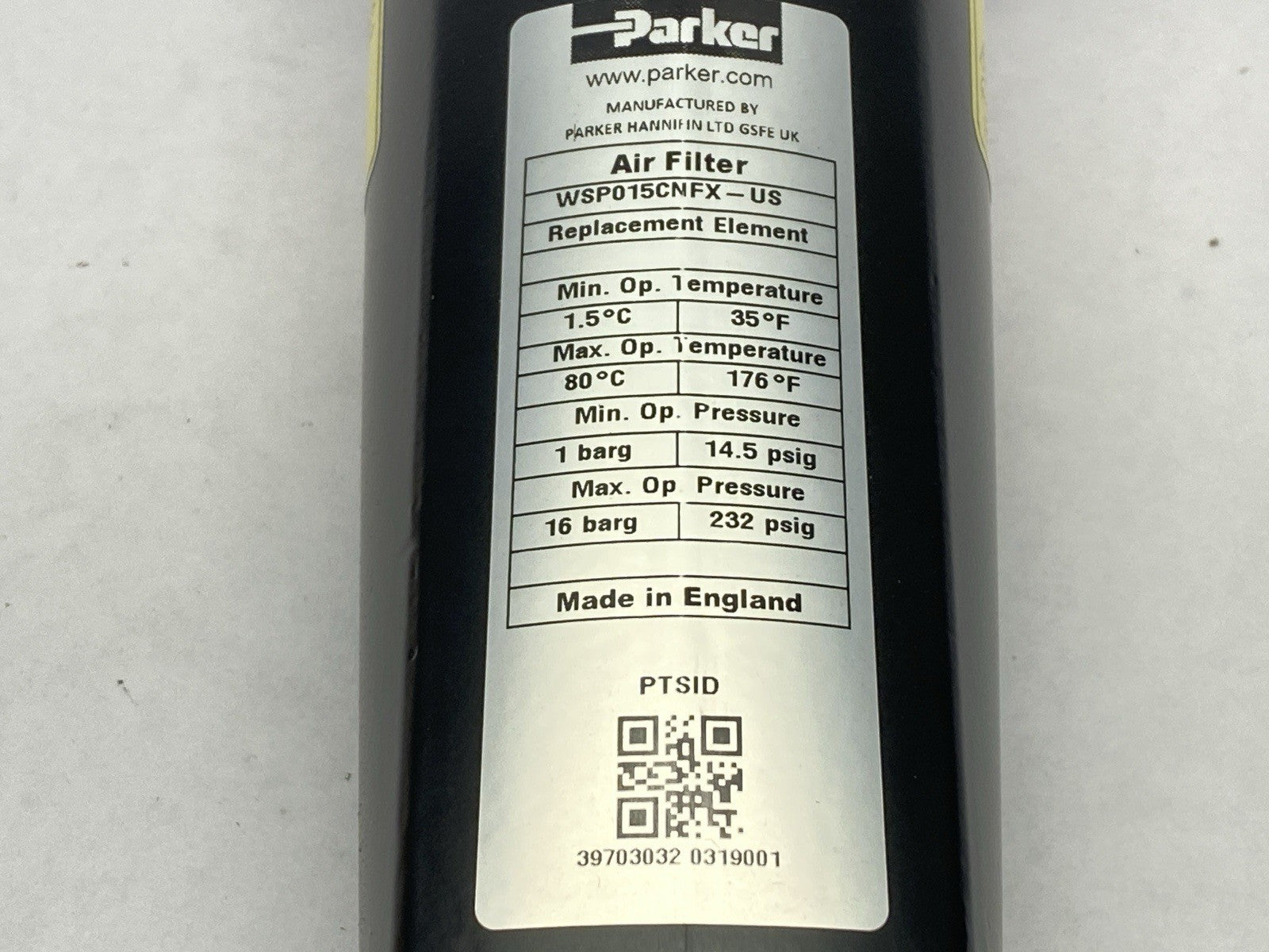Parker WSP015CNFX Pneumatic Air Oil/Water Separator Filter - Maverick Industrial Sales