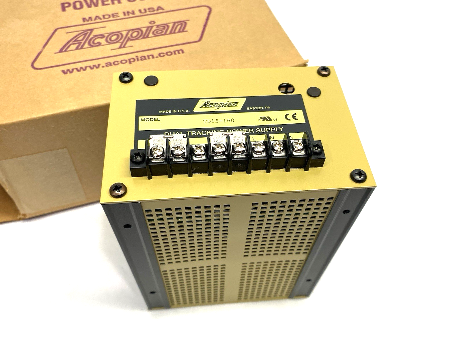 TD15-160 | Acopian Dual Tracking Power Supply 105-125 Input Voltage - New Other - Maverick Industrial Sales