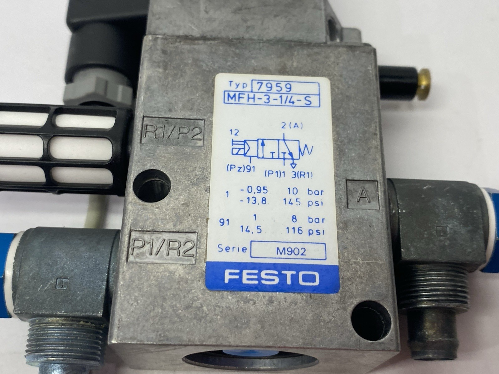 Festo MFH-3-1/4-S Air Solenoid Valve, 3/2-way, closed, monostable 7959 - Maverick Industrial Sales