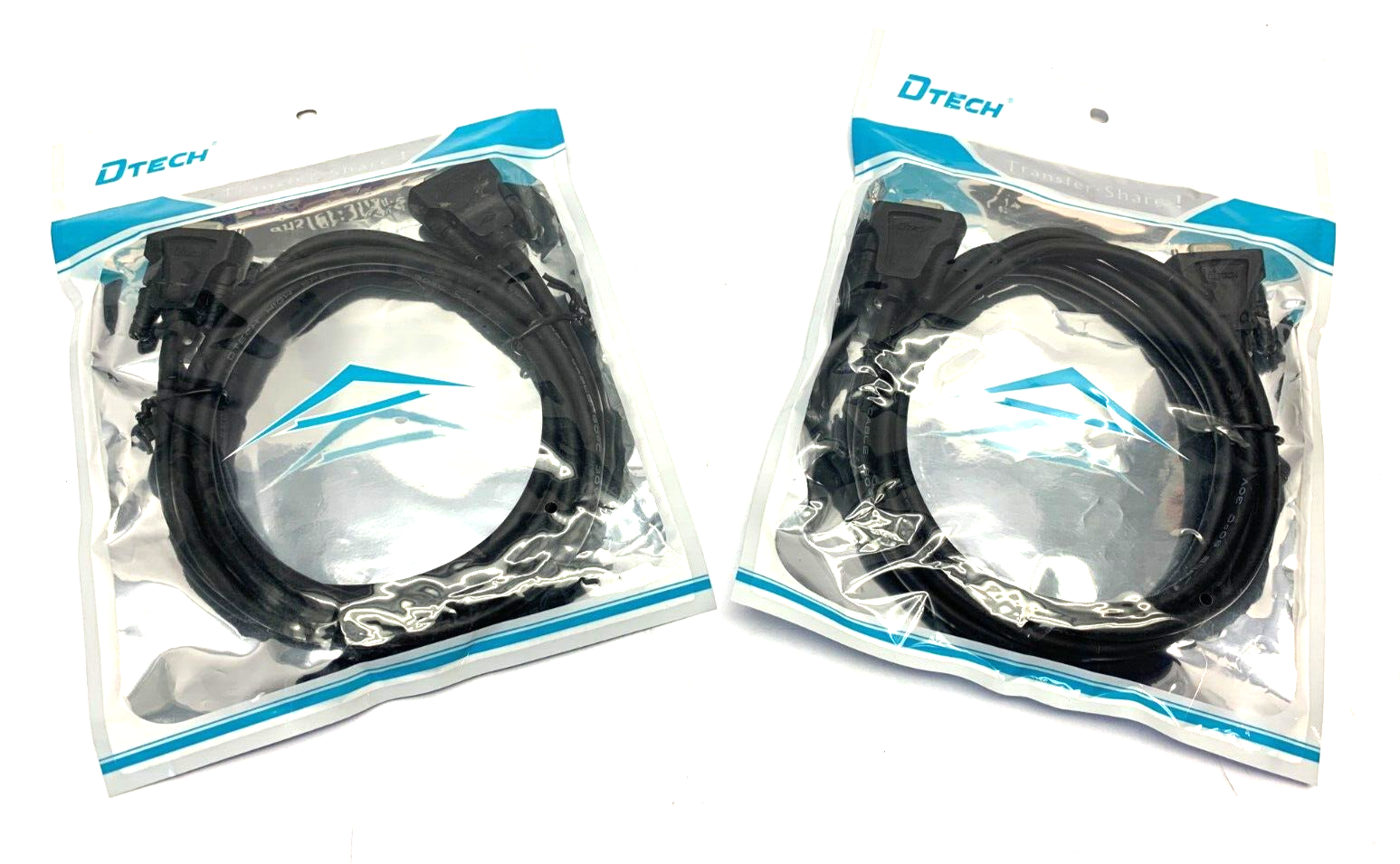 DTech DT-9005C RS232 Straight Through Cable F/F LOT OF 2 - Maverick Industrial Sales