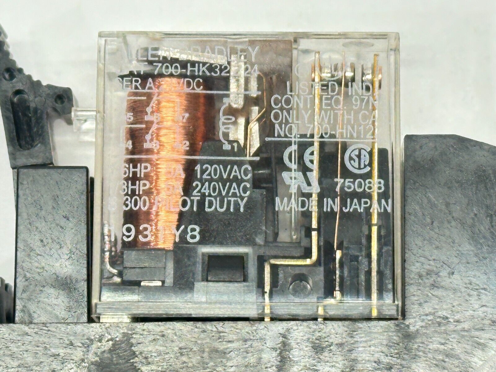 Allen Bradley 700-HK32Z24 Ser A Relay 5A 24VDC w/ 700-HN122 Ser A Relay Base - Maverick Industrial Sales