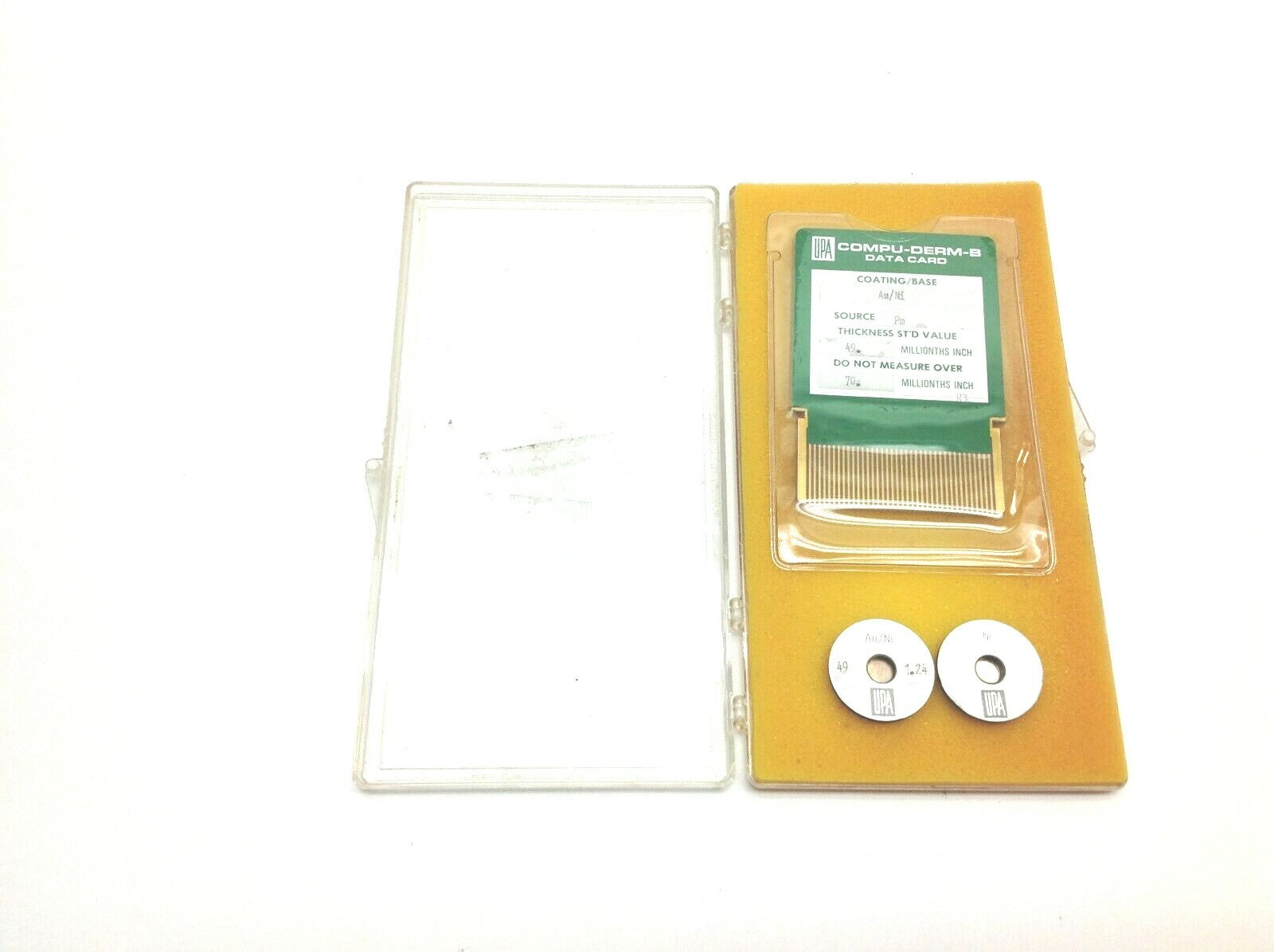 UPA Compu-Derm-B Data Card Sn-Pb/Cu 49. Millionths With Au/NI NNi Standards - Used - Maverick Industrial Sales