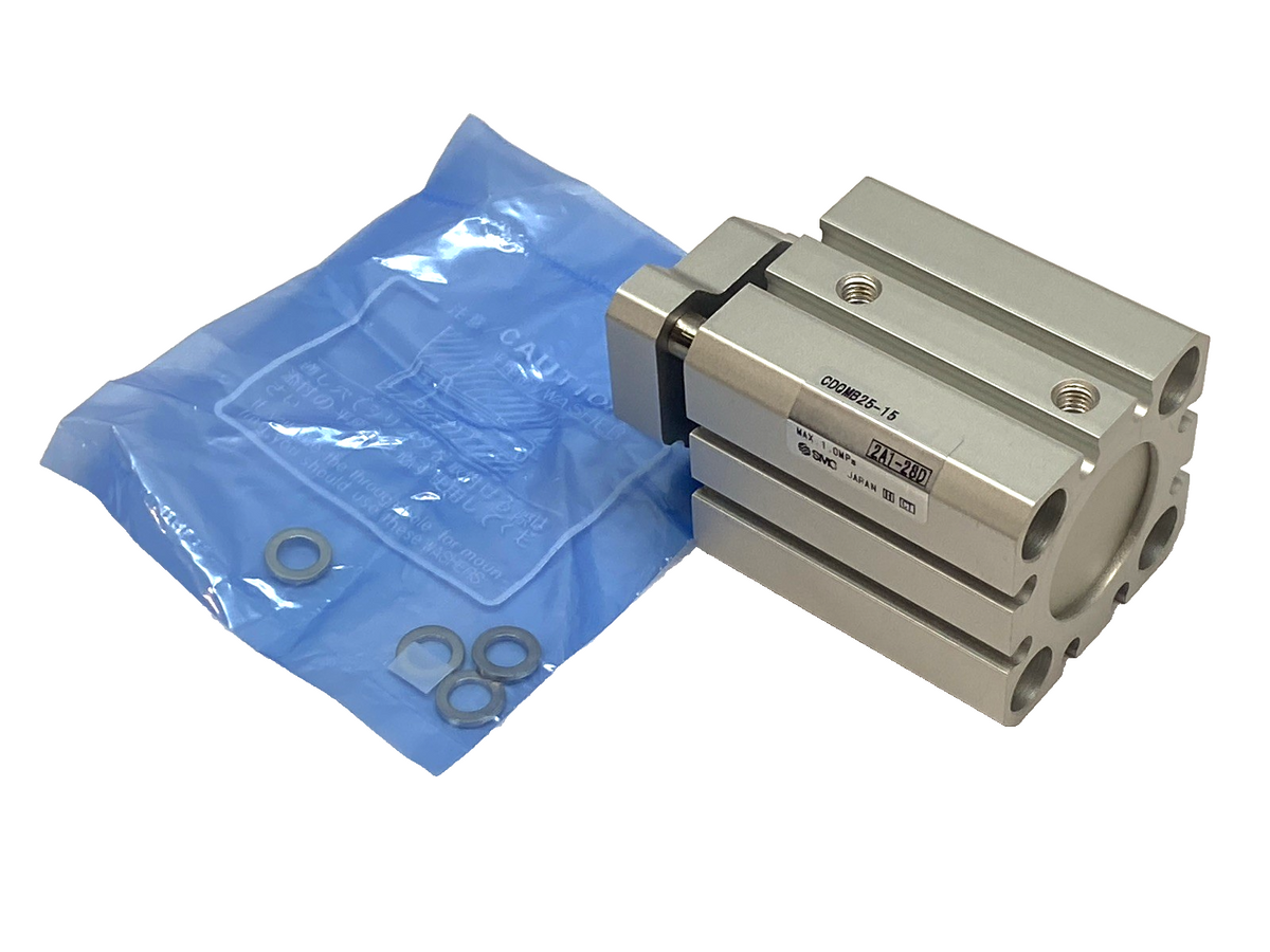 CDQMB25-15 | SMC Compact Guide Rod Cylinder 25mm Bore 15mm Stroke - New – Open box - Maverick Industrial Sales