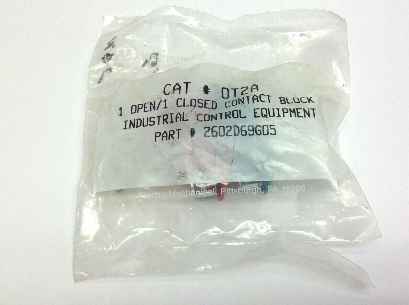Westinghouse 2602D69G05 1 Open / 1 Closed Contract Block 0T2A - Maverick Industrial Sales