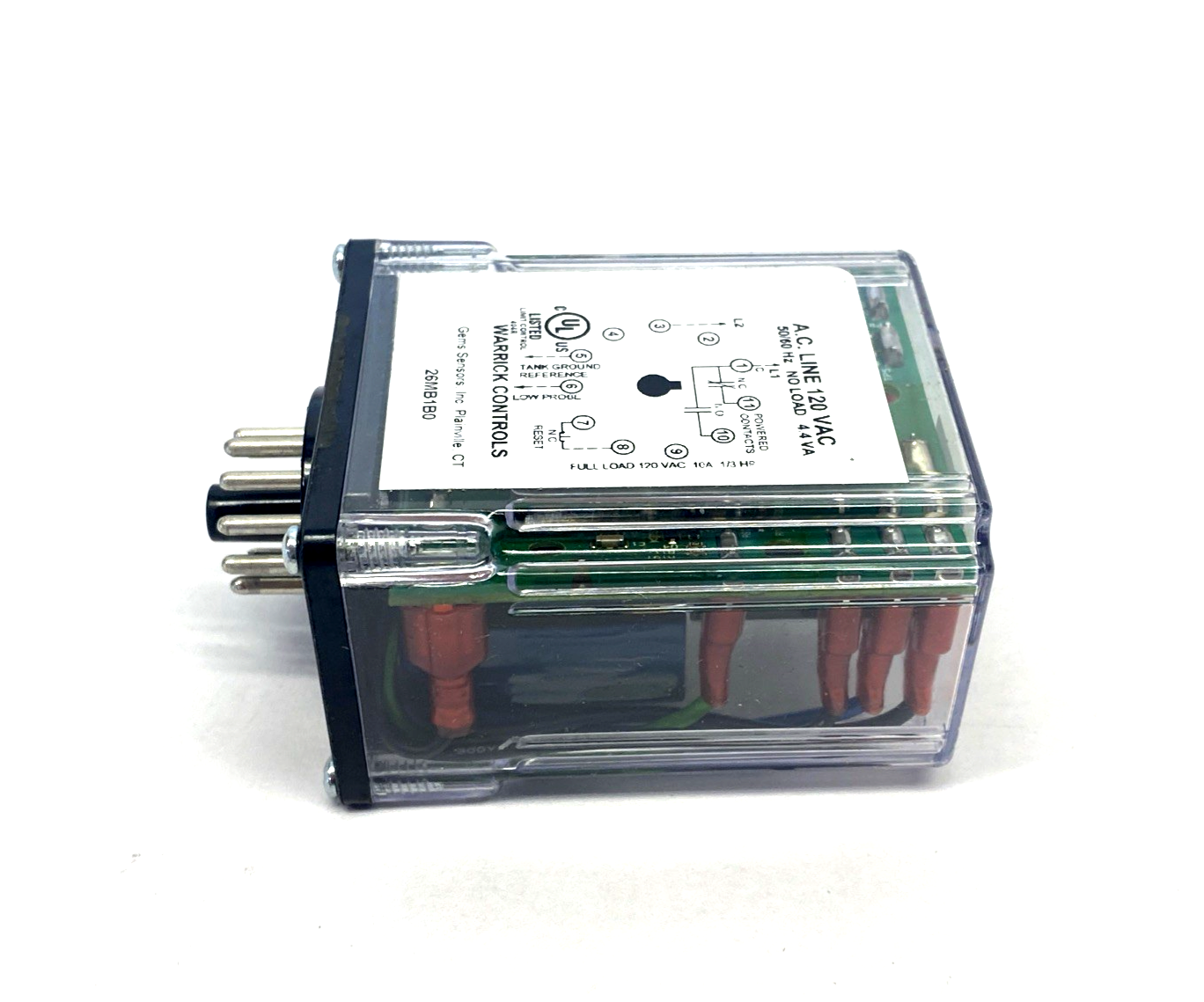 Warrick Controls GEMS Liquid Level Controller/Relay, 11-Pin Socket Plug-In - Maverick Industrial Sales