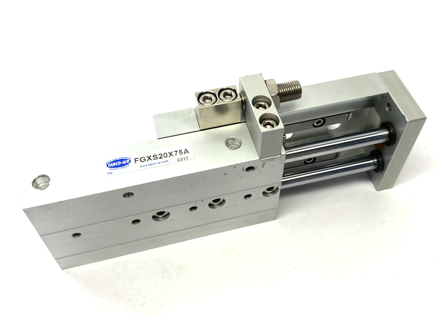 Fabco-Air FGXS20X75A Double-Acting Pneumatic Linear Guided Slide Actuator - Maverick Industrial Sales