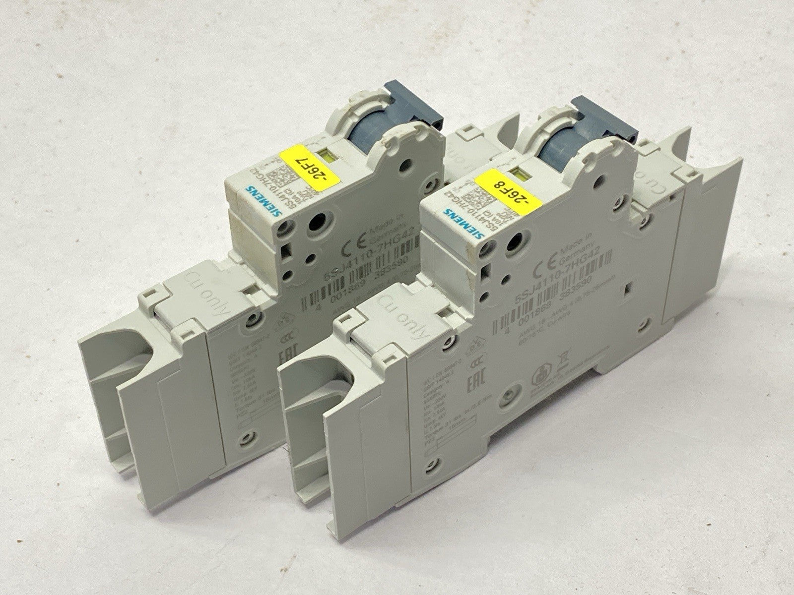 Siemens 5SJ4110-7HG42 Circuit Breaker 1P 10A 277/489V LOT OF 2 - Maverick Industrial Sales