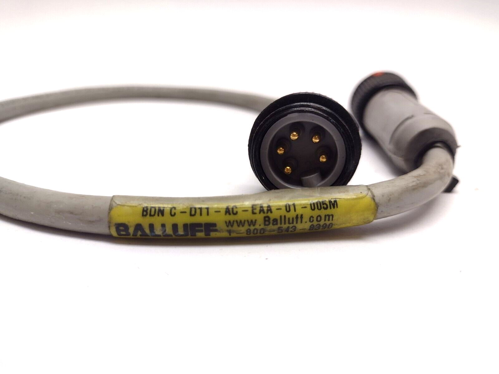 Balluff BDN C-D11-AC-EAA-01-005M Cable Cordset 300 VAC 4A - Maverick Industrial Sales