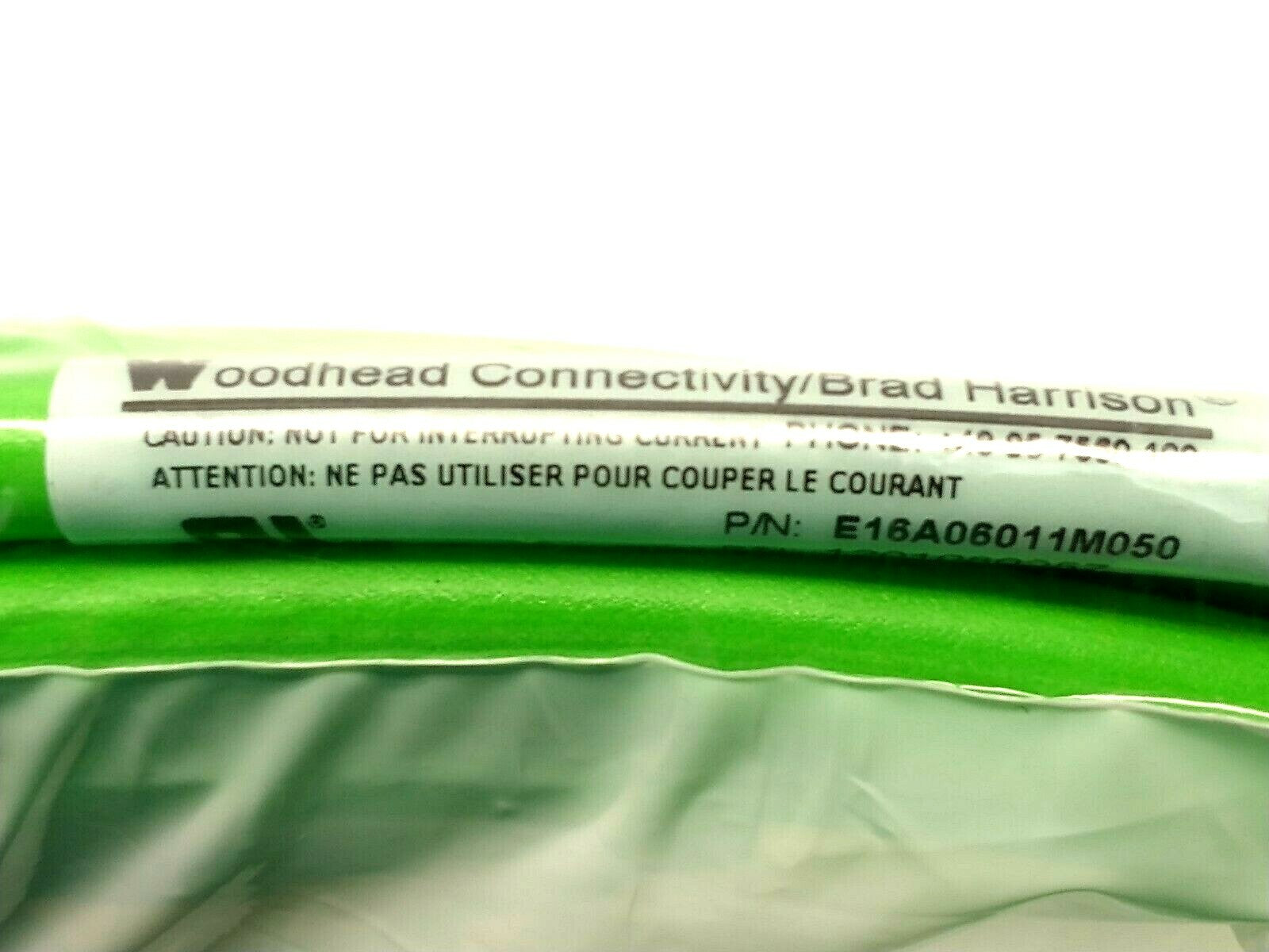 E16A06011M050 | Woodhead Brad Harrison M12 To RJ-45 Crimp Lock Cable Assembly 5m - New - Maverick Industrial Sales