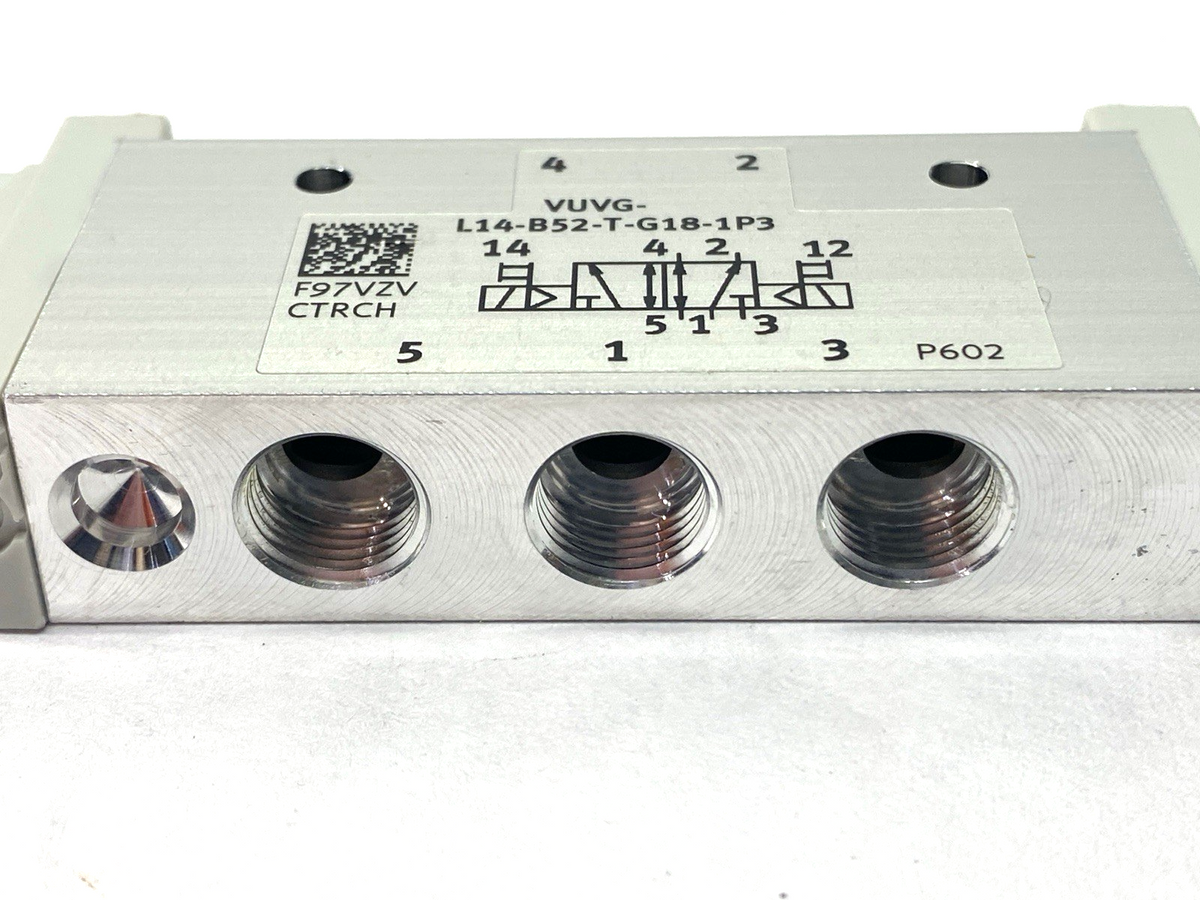 Festo VUVG-L14-B52-T-G18-1R8L Pneumatic Solenoid Valve 5/2-Way 24VDC 574230 - Maverick Industrial Sales