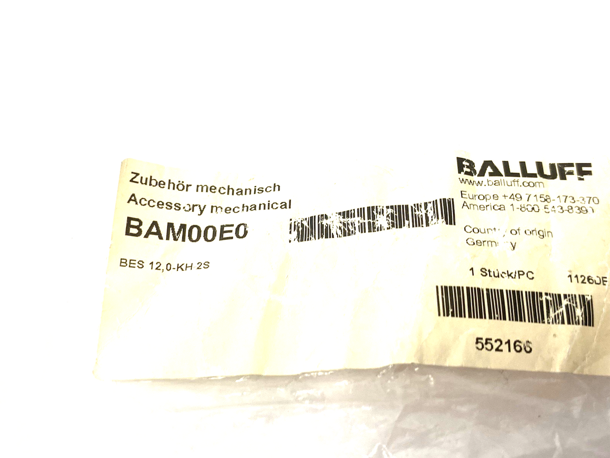 BAM00E0 | Balluff Positive Stops Proximity Sensor Mount BES 12,0-KH-2S - New – Open box - Maverick Industrial Sales