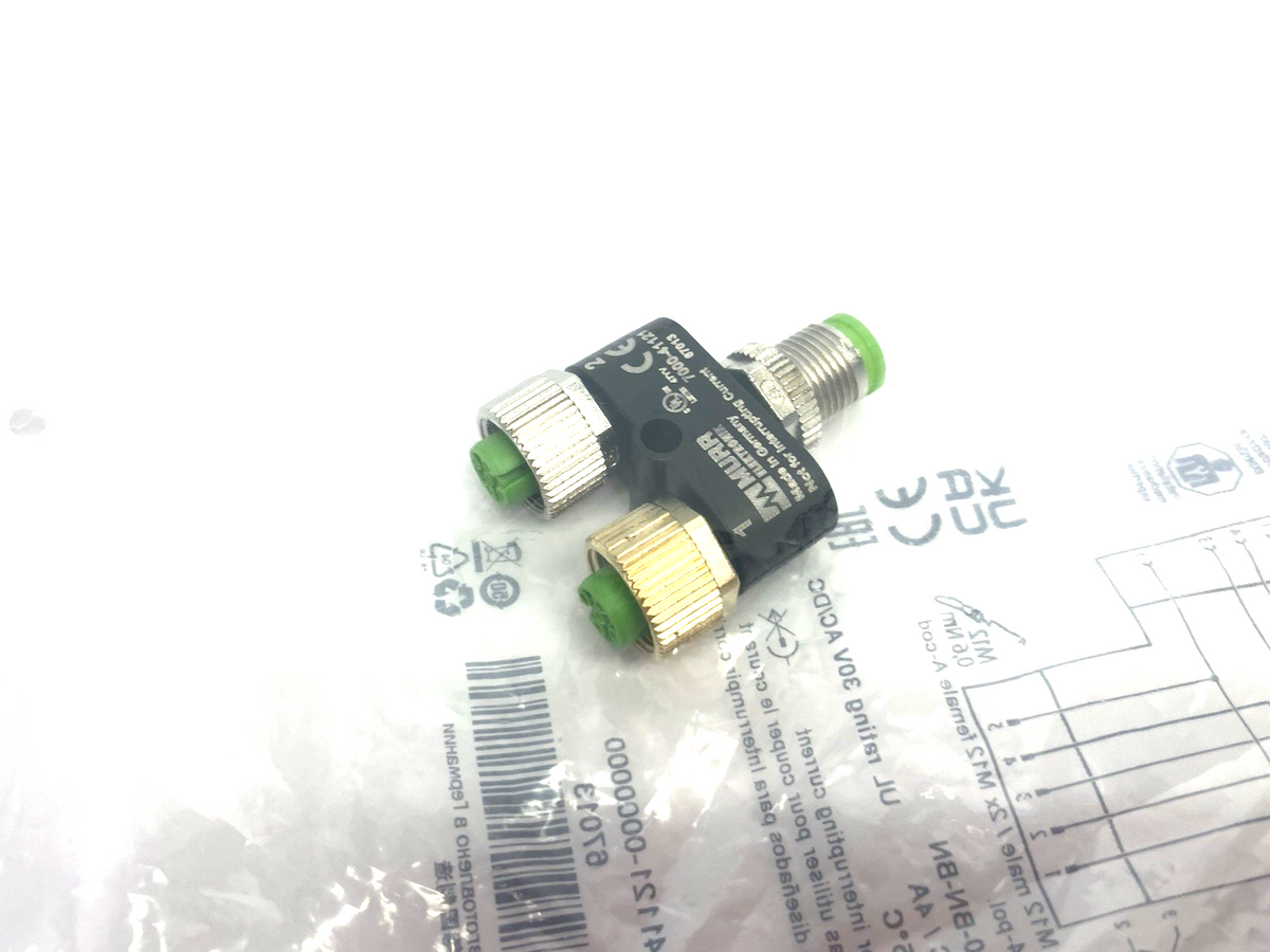 7000-41121-0000000 | Murrelektronik T-Coupler M12 male / 2x M12 female A-cod. - New - Maverick Industrial Sales