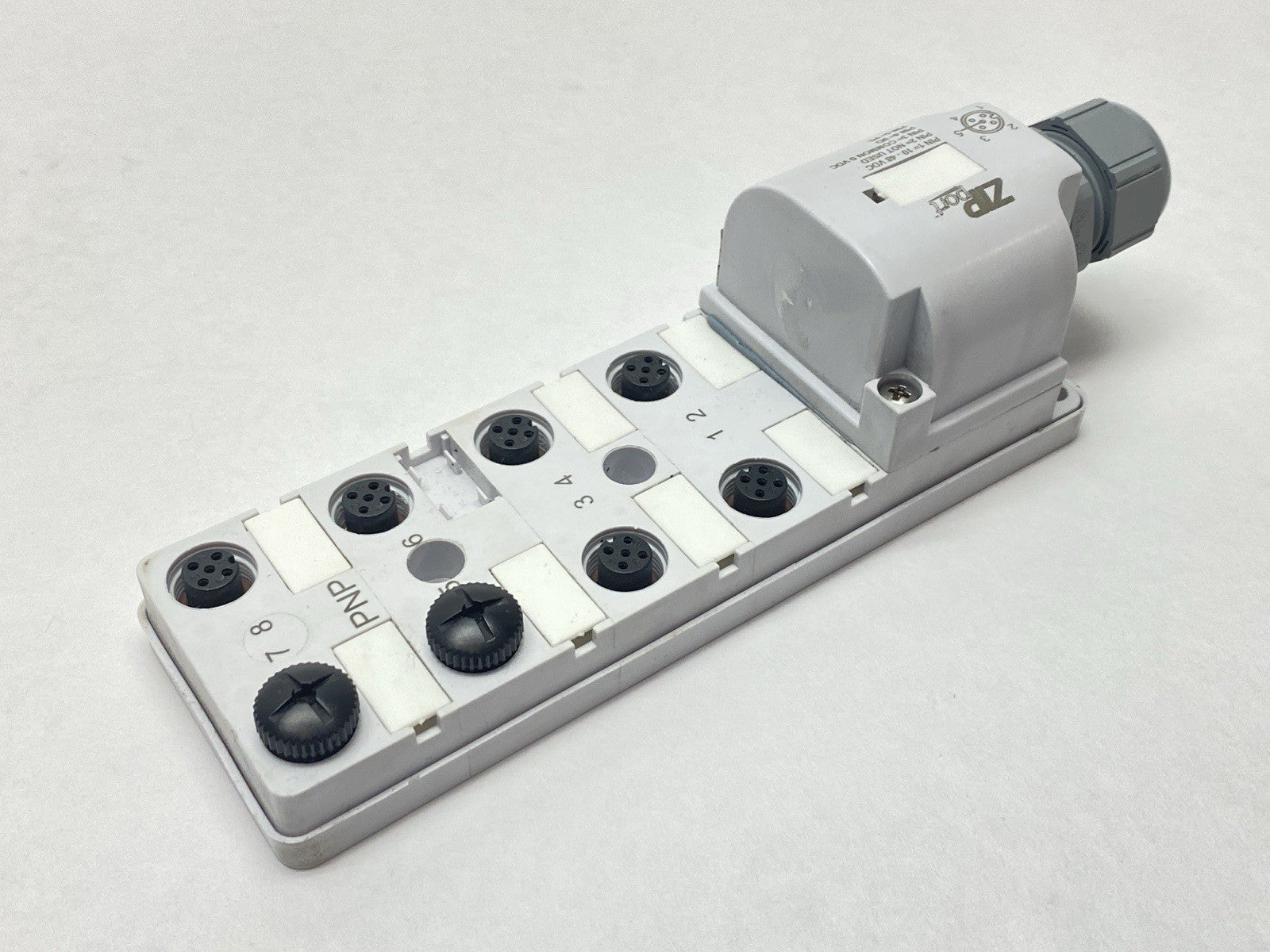 ZP-JBH84-2P-FW | Automation Direct ZIPport Junction Block 8-Port M12 5-Pin 3A 48V - New – Open box - Maverick Industrial Sales