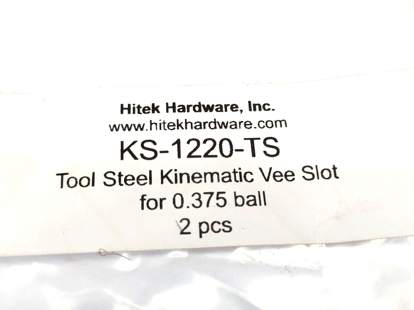 KS-1220-TS | Hitek Hardware Tool Steel Kinematic Vee Slot For .375" Dia. Ball 2-PK - New - Maverick Industrial Sales