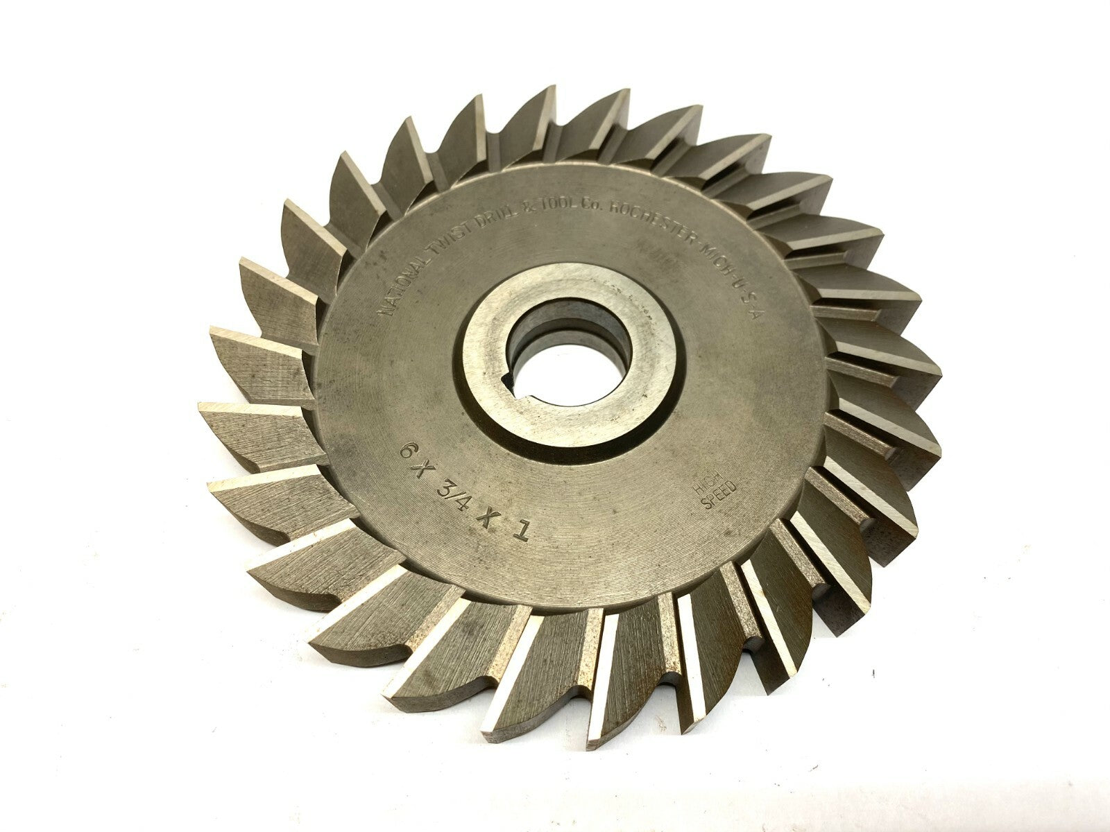 National Twist Drill 6" x 3/4" x 1" Straight Tooth Milling Cutter - Maverick Industrial Sales