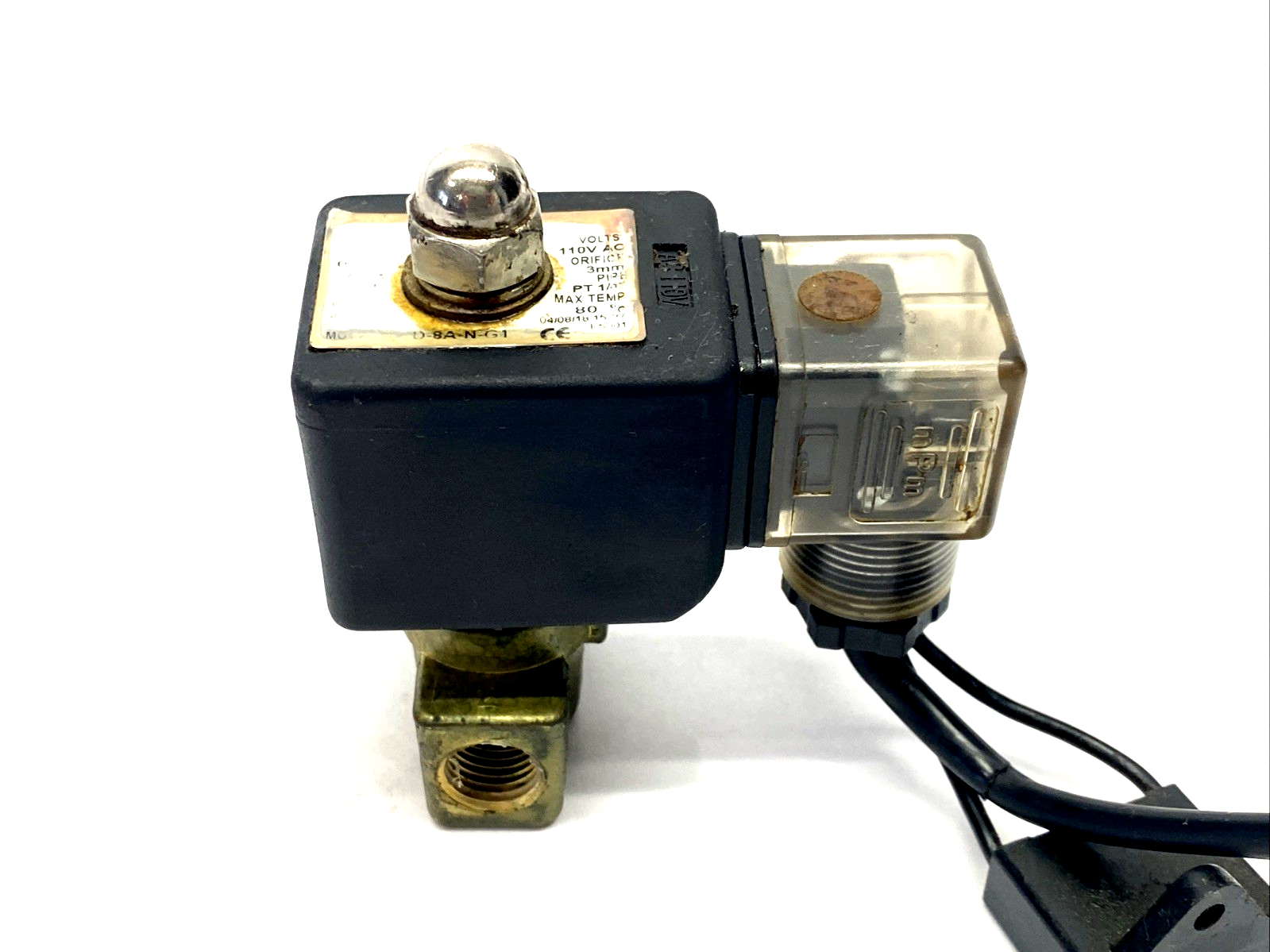 AD-8A-N-G1 | CS-Fluidpower 2/2-Way Solenoid Valve 0-10 kg/cm 3mm Orifice - Used - Maverick Industrial Sales
