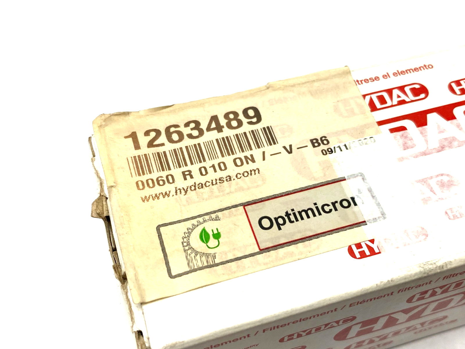 Hydac 0060R010ON/-V-B6 Optimicron Filter Element 1263489 - Maverick Industrial Sales
