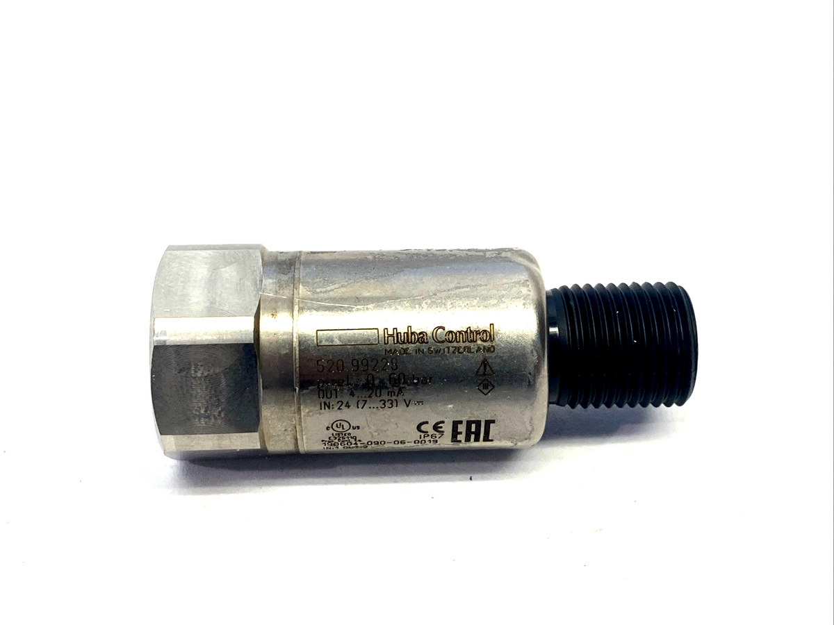 Huba Control 520.99228 Pressure Transmitter 0-60bar 7/16-20 UNF 60991801 - Maverick Industrial Sales
