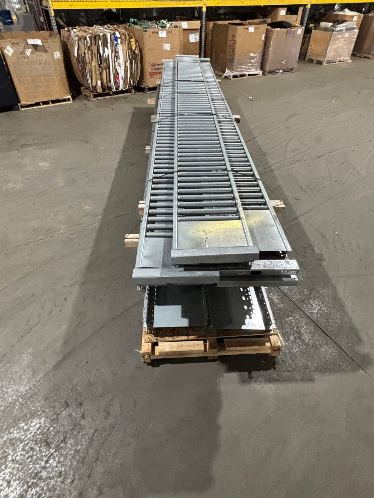 Mallard Manufacturing 192"L x 16"W Gravity Flow Racking, 16'L, LOT OF 18 - Maverick Industrial Sales