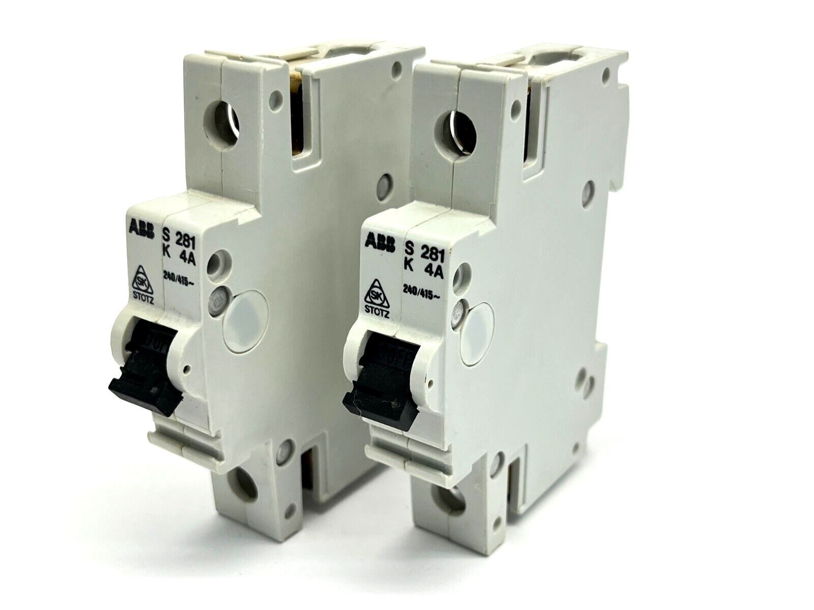 ABB S281 K4A Circuit Breaker 1-Pole 4A 240/415V LOT OF 2 - Maverick Industrial Sales