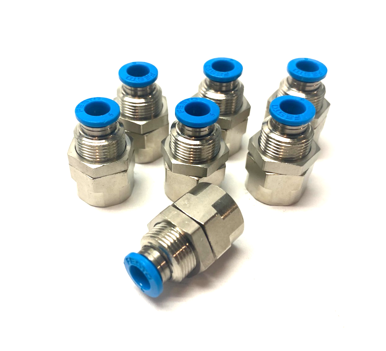 Festo QSSF-1/4-6-B Bulkhead Push-In Fitting G1/4" x 6mm Tube 153164 LOT OF 7 - Maverick Industrial Sales