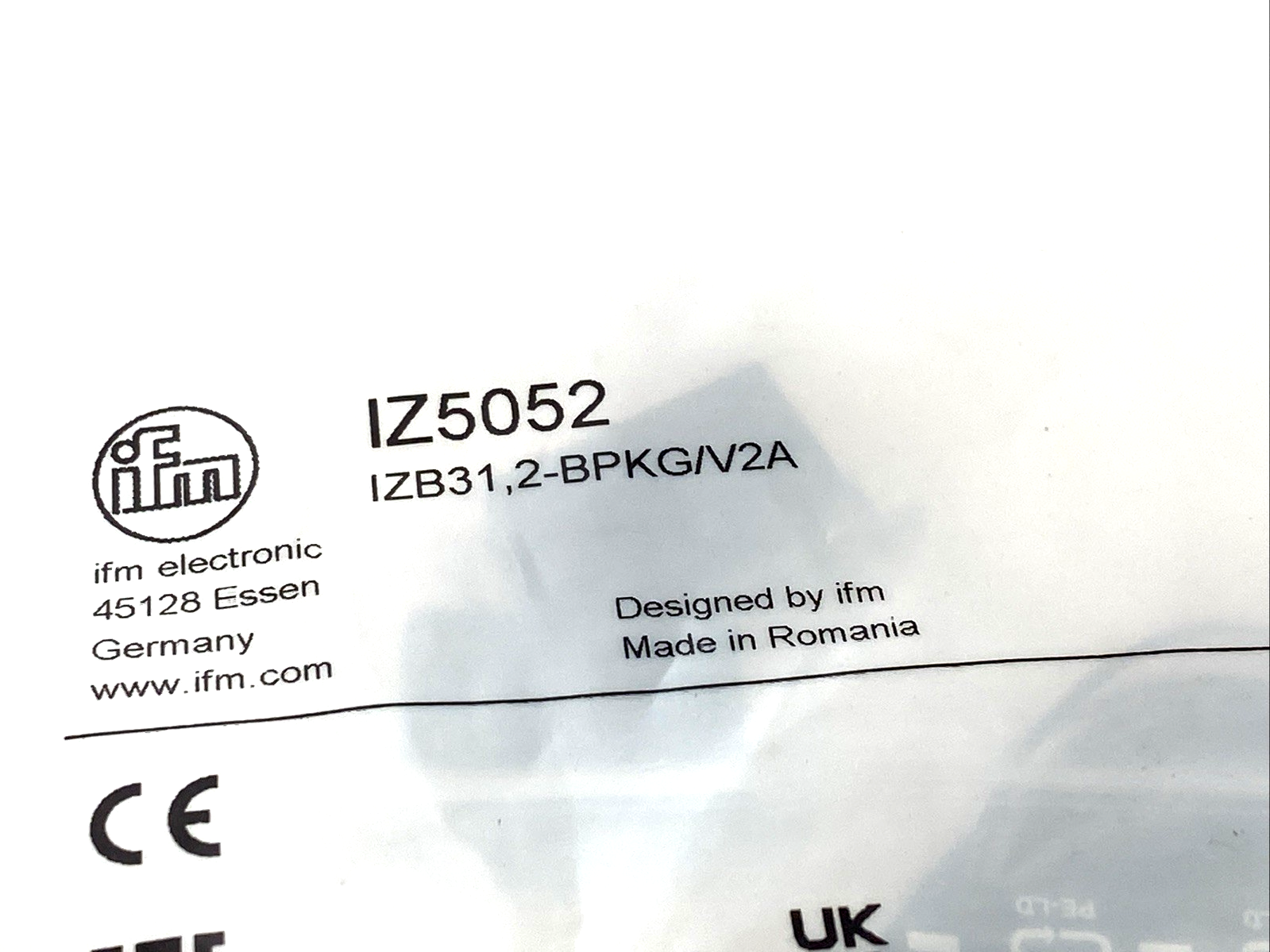ifm IZ5052 Inductive Sensor 4mm Diameter IZB31,2-BPKG/V2A - Maverick Industrial Sales