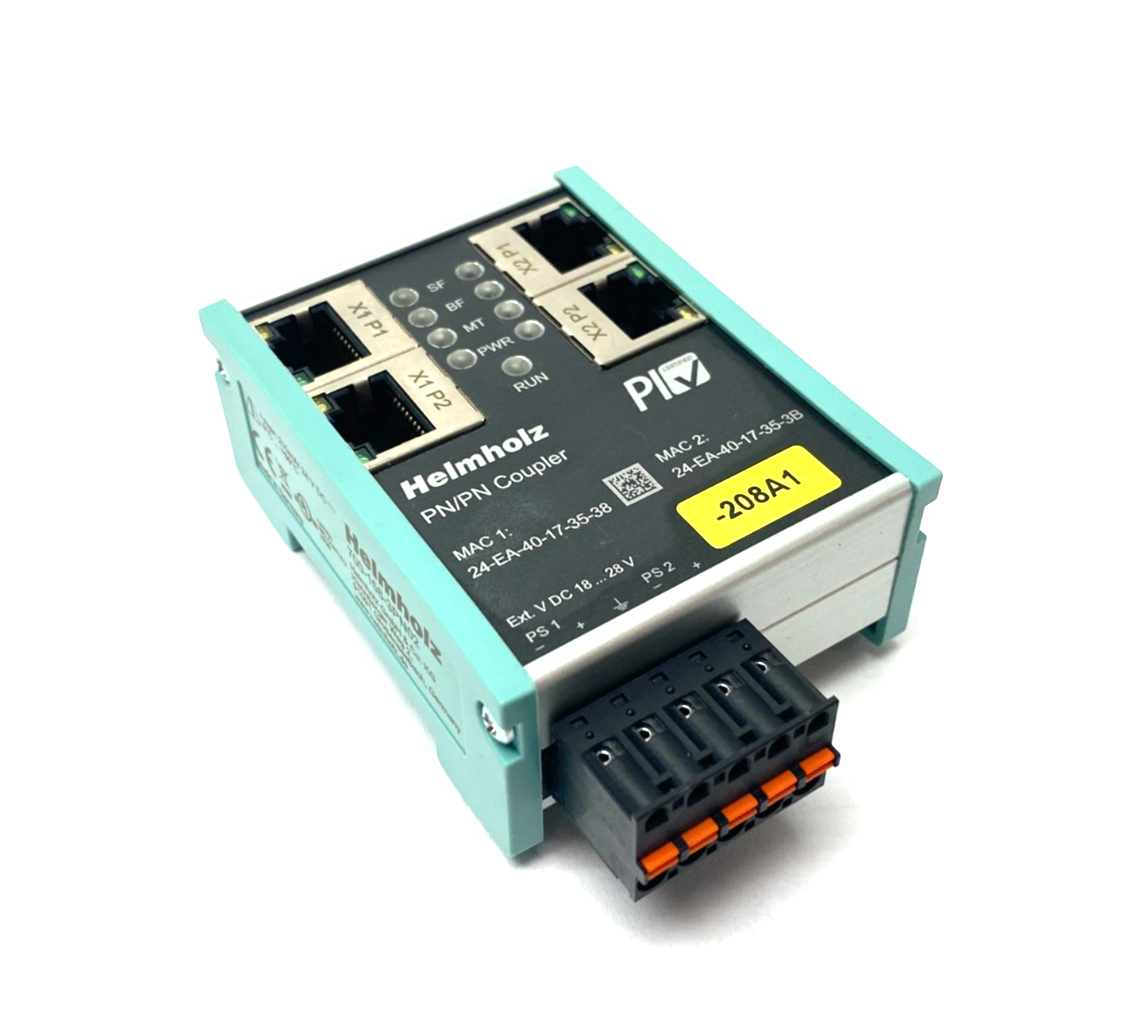 Helmholz 700-158-3PN02 PROFINET to PROFINET Coupler, PN/PN - Maverick Industrial Sales