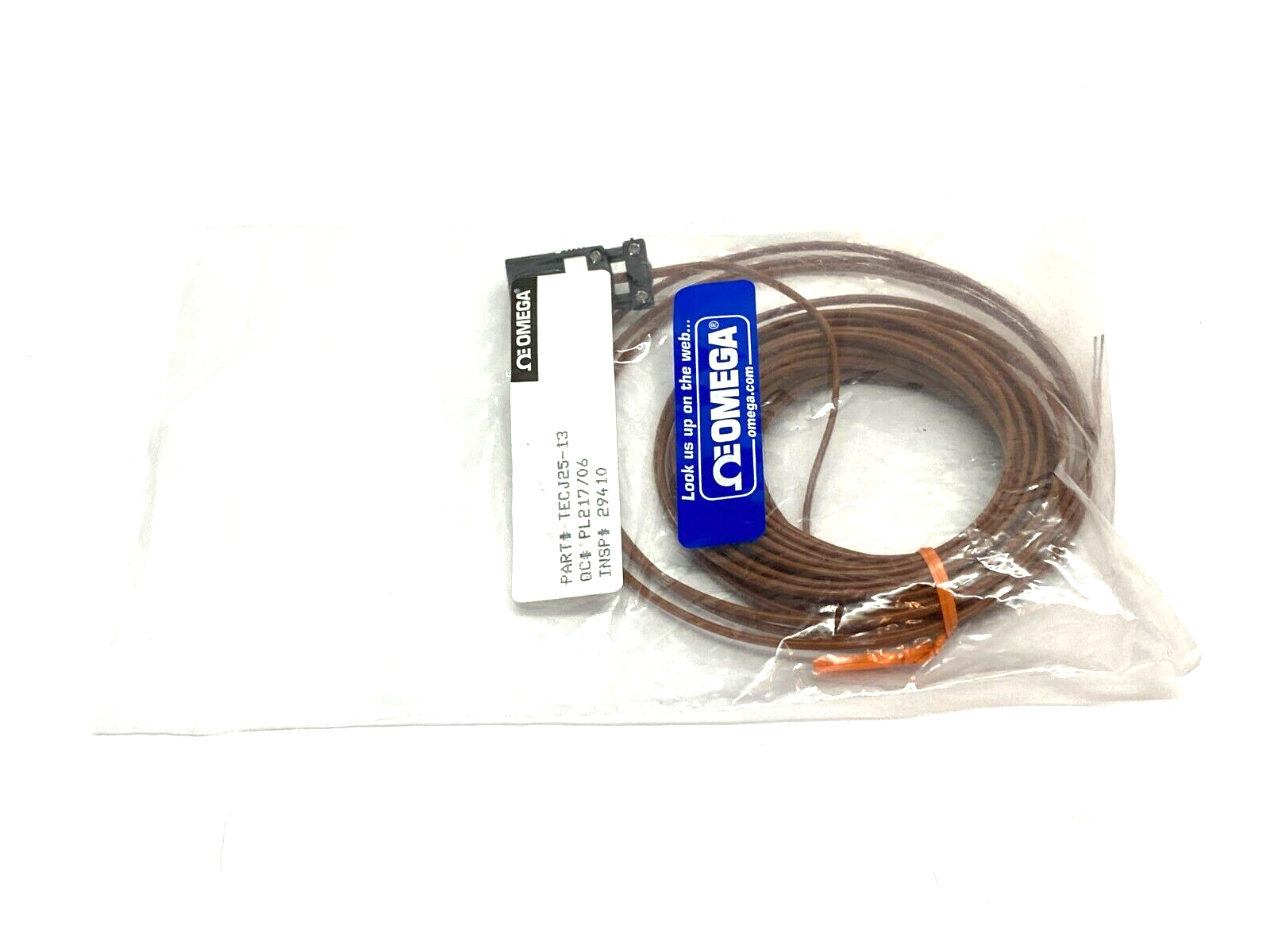Omega TECJ25-13 Thermocouple Extension Cable Type J 2-Wire and Retractable Cable - Maverick Industrial Sales