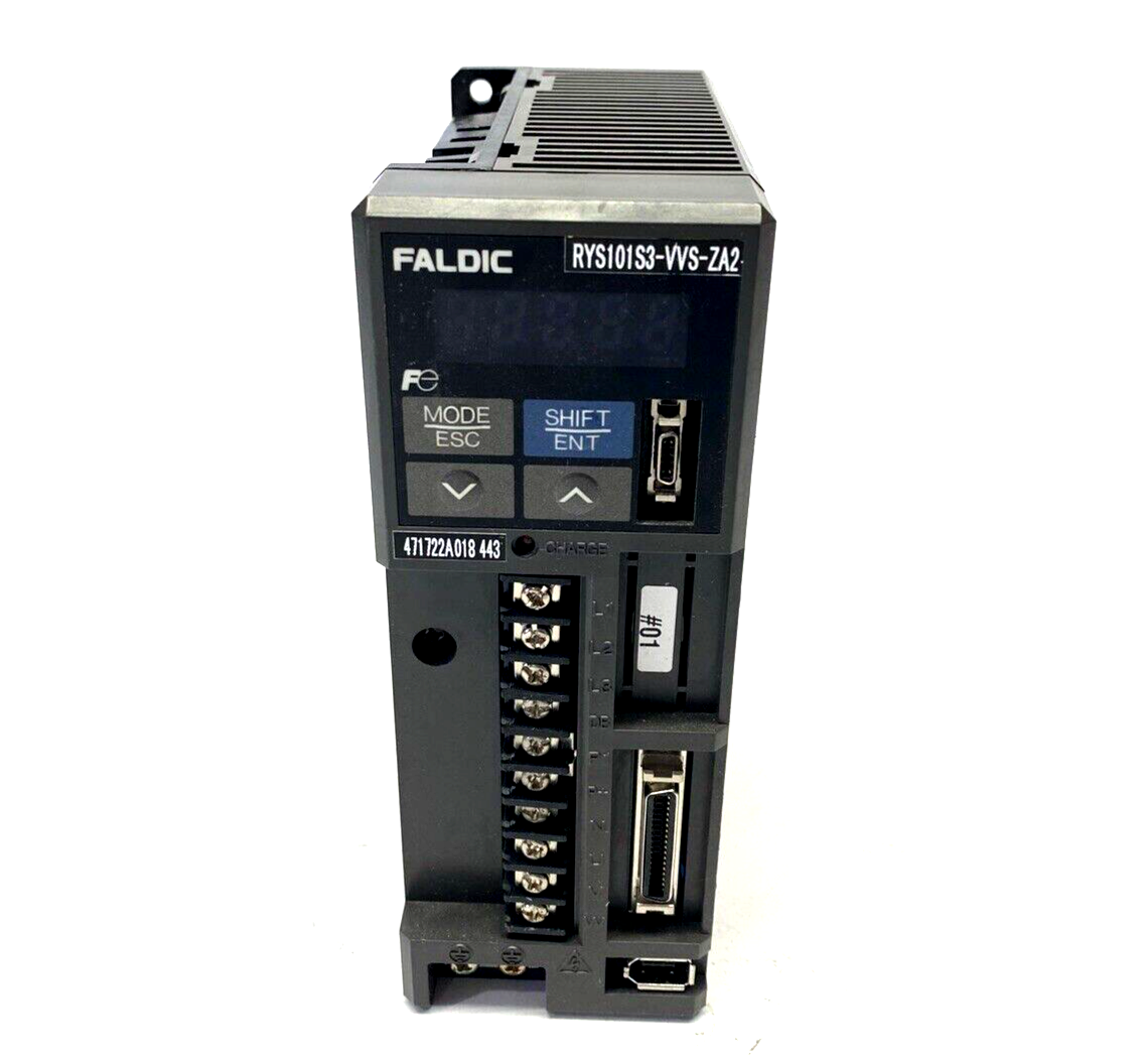 RYS101S3-VVS-ZA2 | Fuji Electric FALDIC Servo Drive 3PH 100W 0.9A 200-230VAC - Used - Maverick Industrial Sales