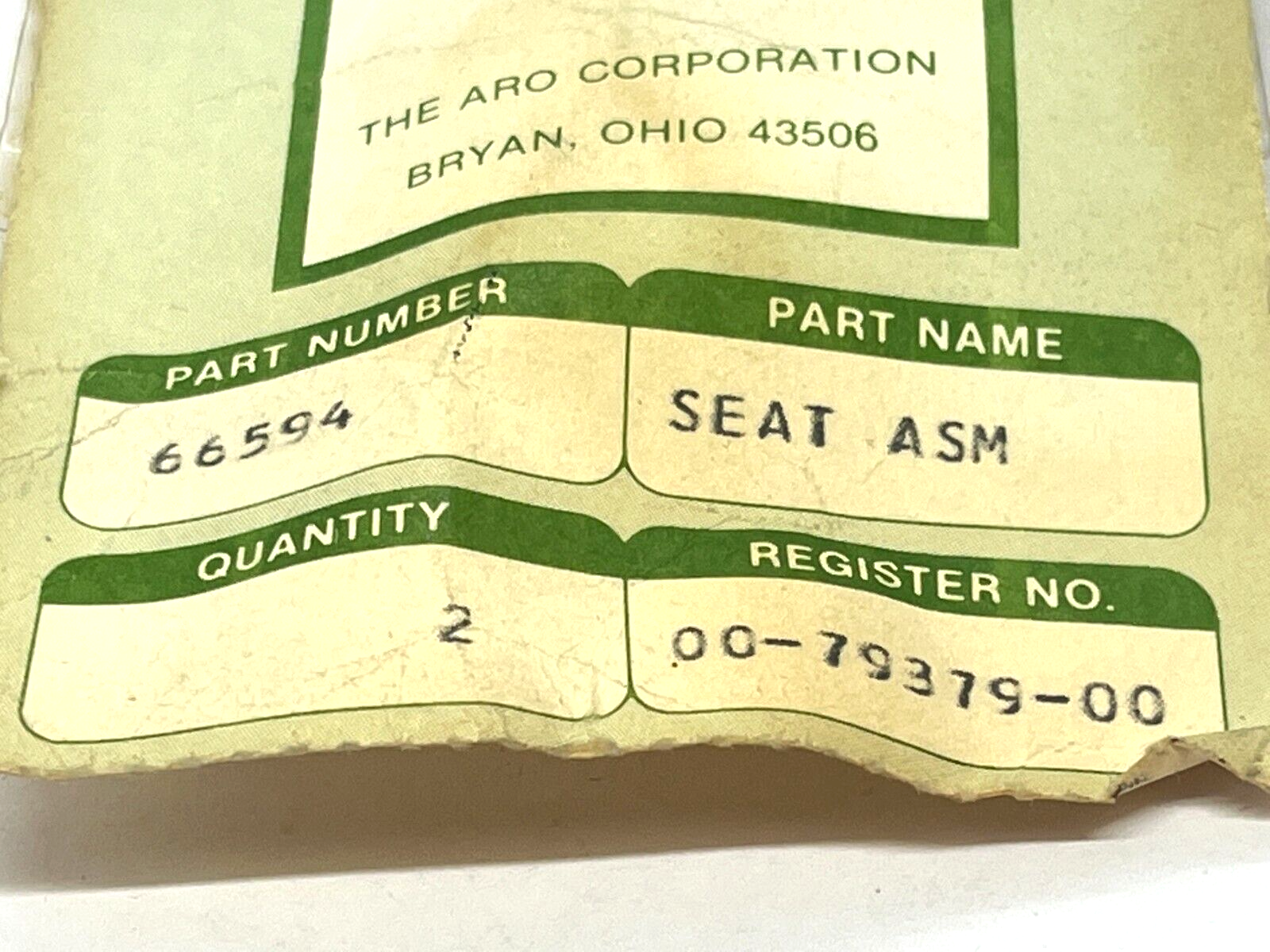 ARO 66594 Seat ASM LOT OF 2 - Maverick Industrial Sales
