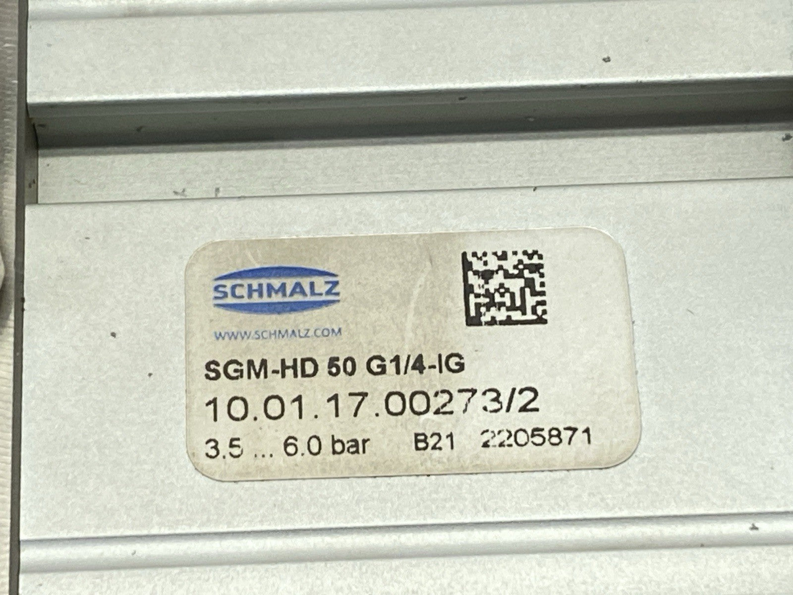 SGM-HD 50 G1/4-IG | Schmalz Pneumatic Magnetic Gripper 10.01.17.00273 BAD THREADS - For parts or not working - Maverick Industrial Sales