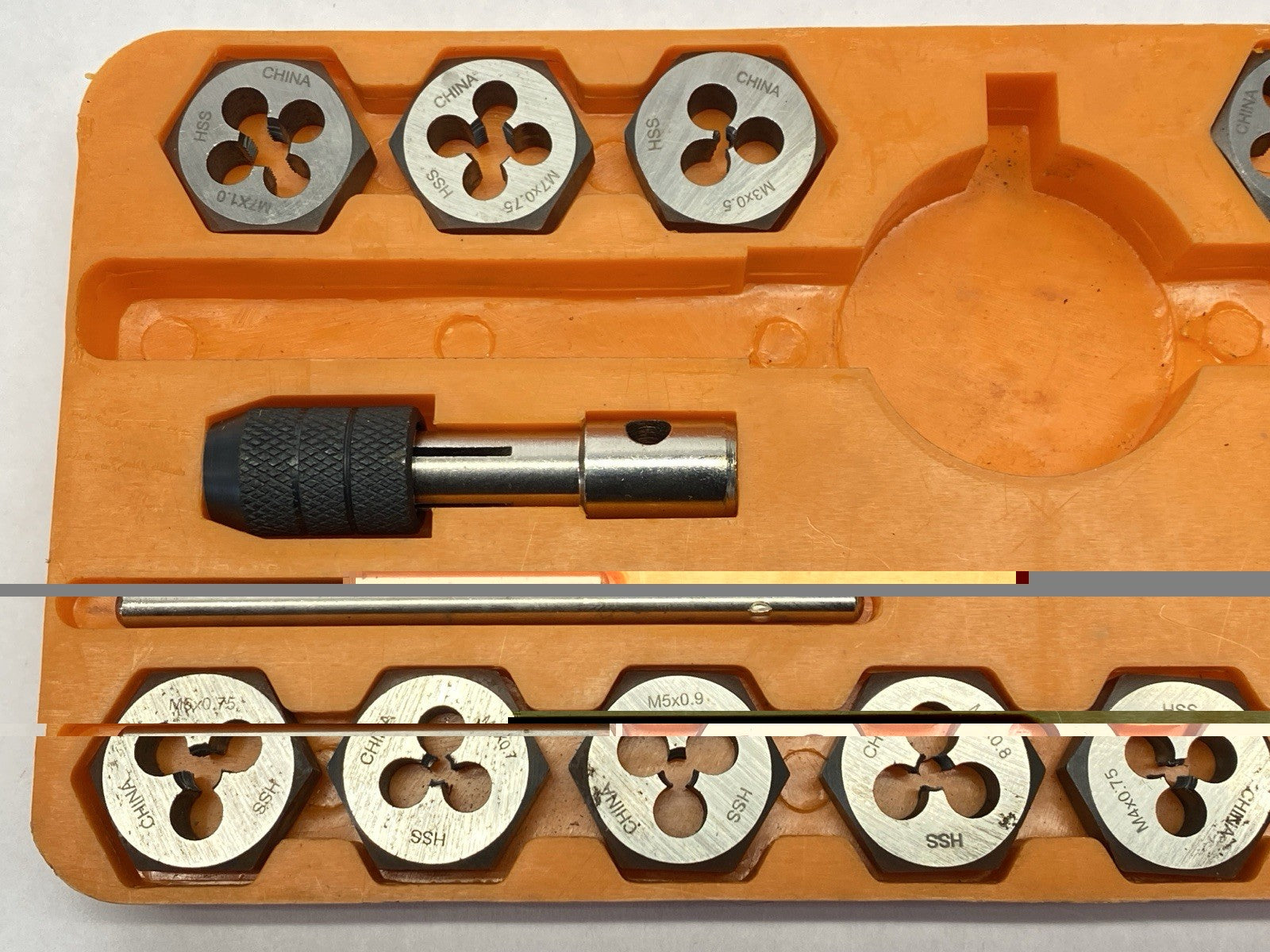 1011-0005 Tap & Die Set 3mm-12mm MISSING PARTS - Maverick Industrial Sales